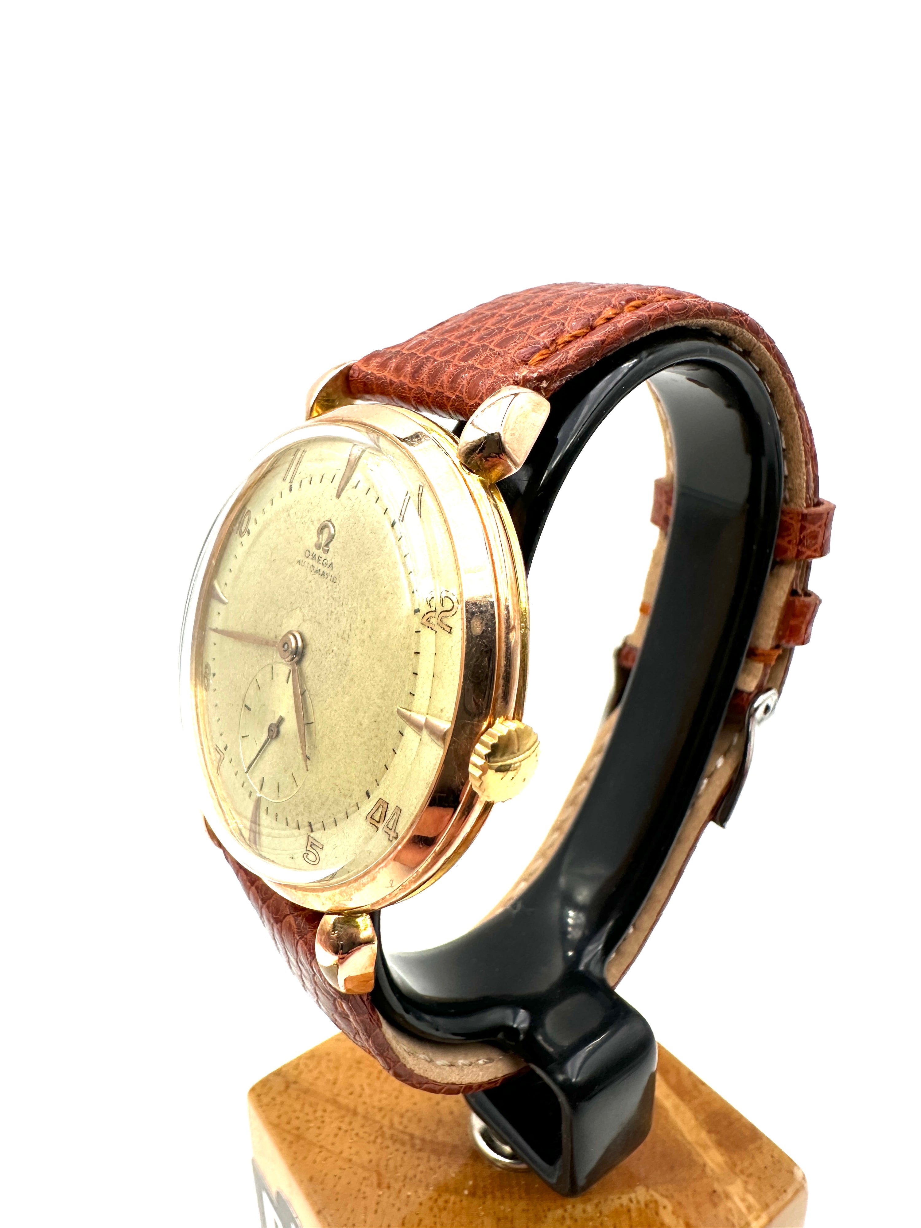 Omega - Automatico Bumper - A Goccia Plaque Oro 80 Micron - Vintage 1950