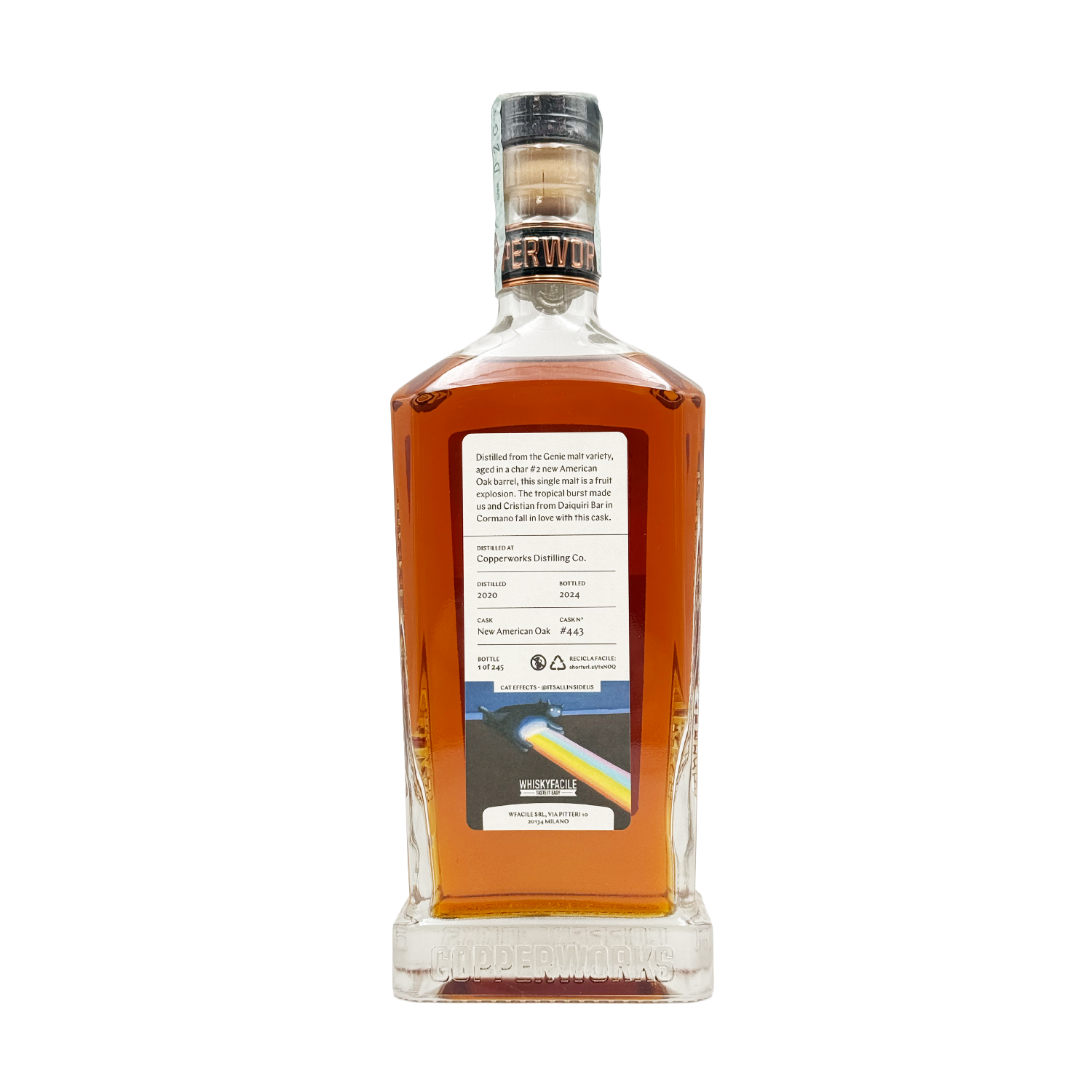 Copperworks Distilling & Co. - American Single Malt Whiskey - 3 Years Old