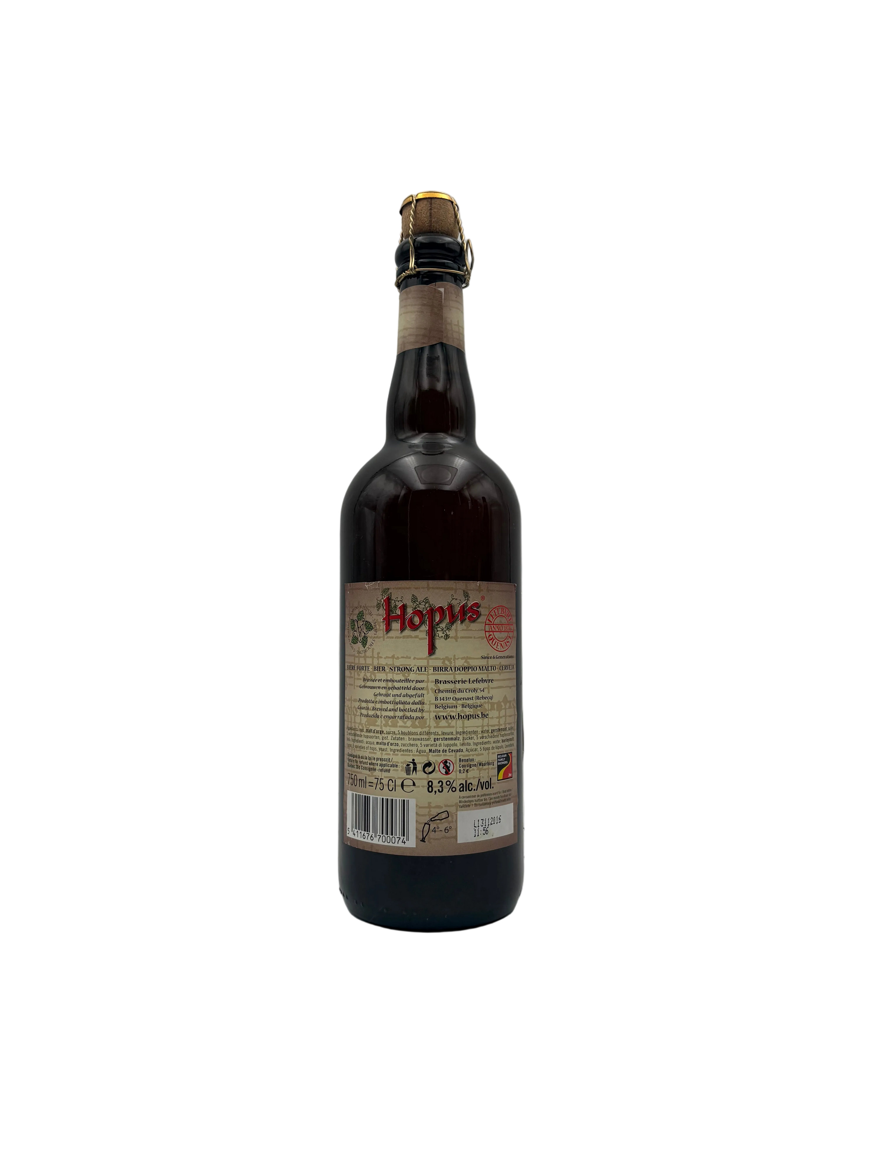 Brasserie Lefevbre - Hopus Strong Ale - Bottl. 2016