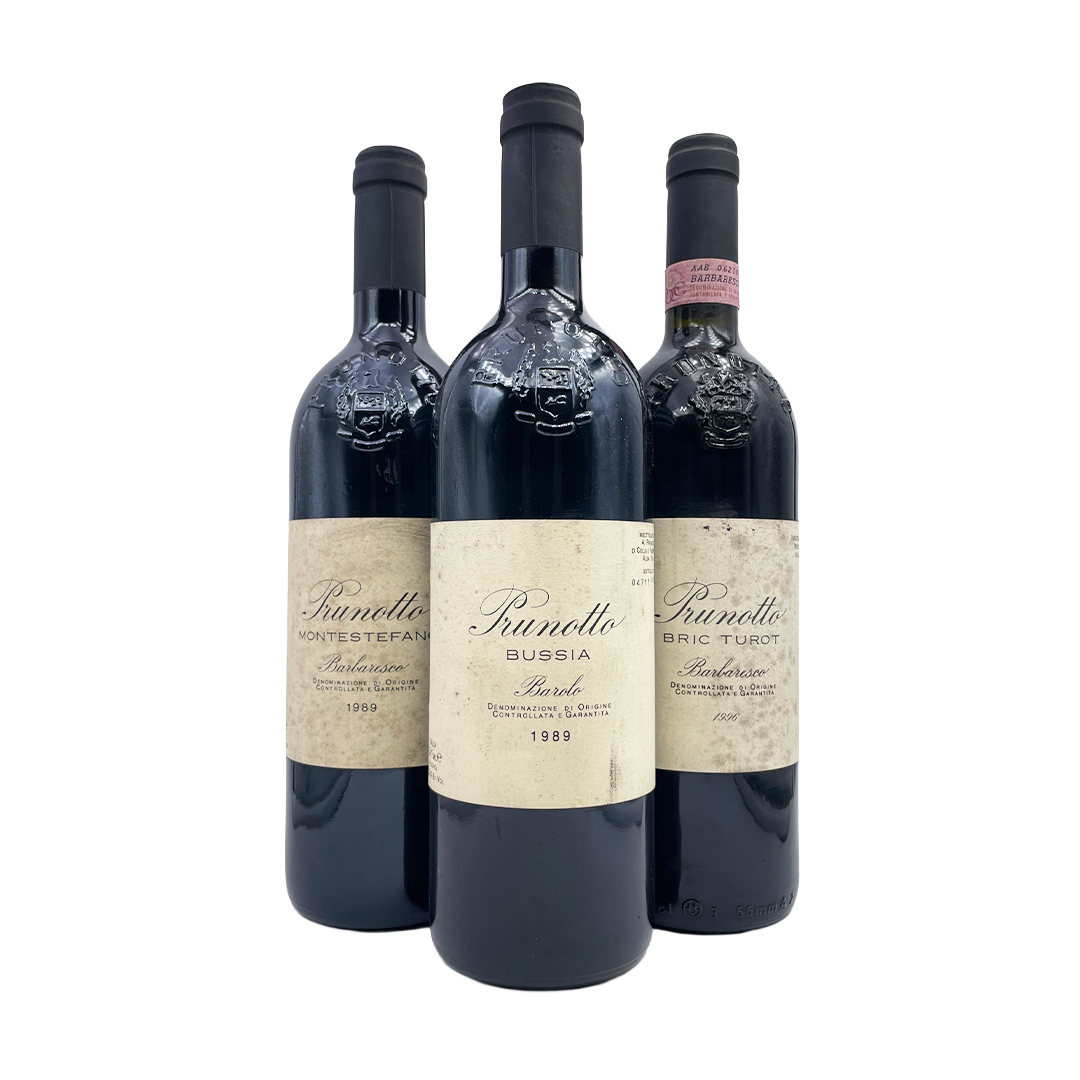 VERTICAL Prunotto - Barolo &amp; Barbaresco - 1989, 1989 &amp; 1996