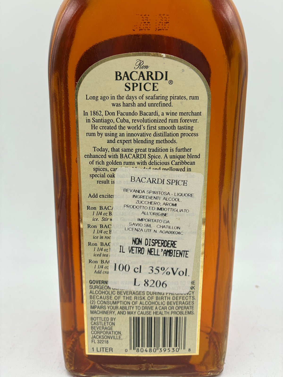 Bacardi - Spiced Rum - Anni '90s - 1L 35%