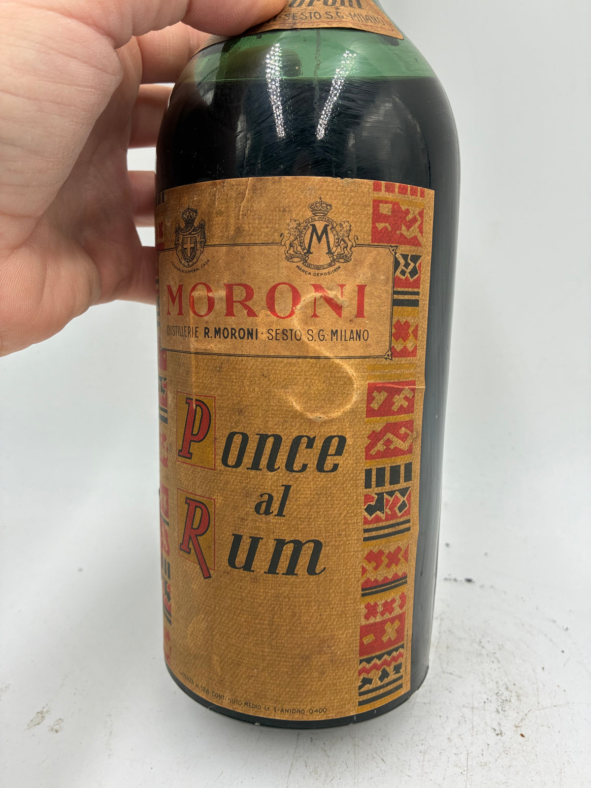Distillerie Moroni - Ponce al Rum - Sigillo Fasci Anni '40s - 1L 40%