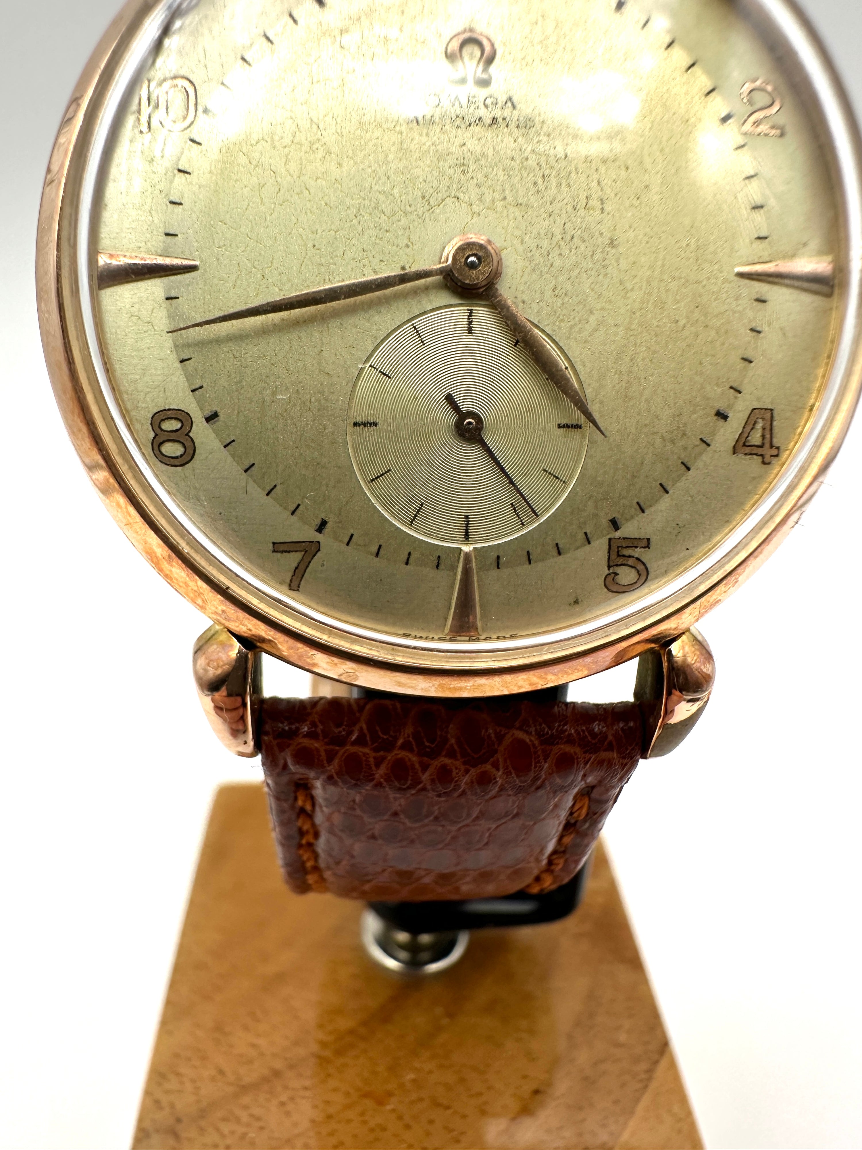 Omega - Automatico Bumper - A Goccia Plaque Oro 80 Micron - Vintage 1950