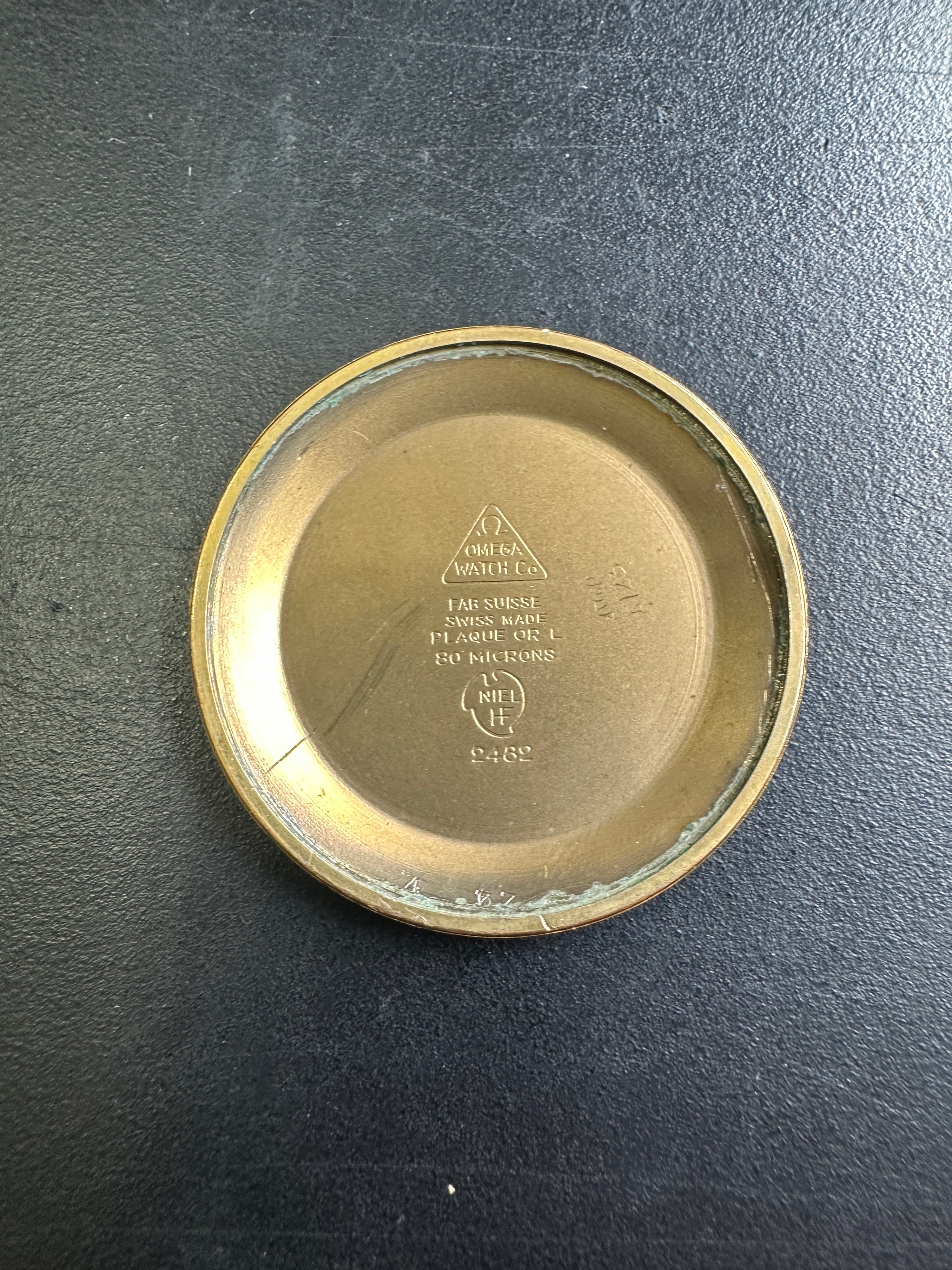 Omega - Automatico Bumper - A Goccia Plaque Oro 80 Micron - Vintage 1950