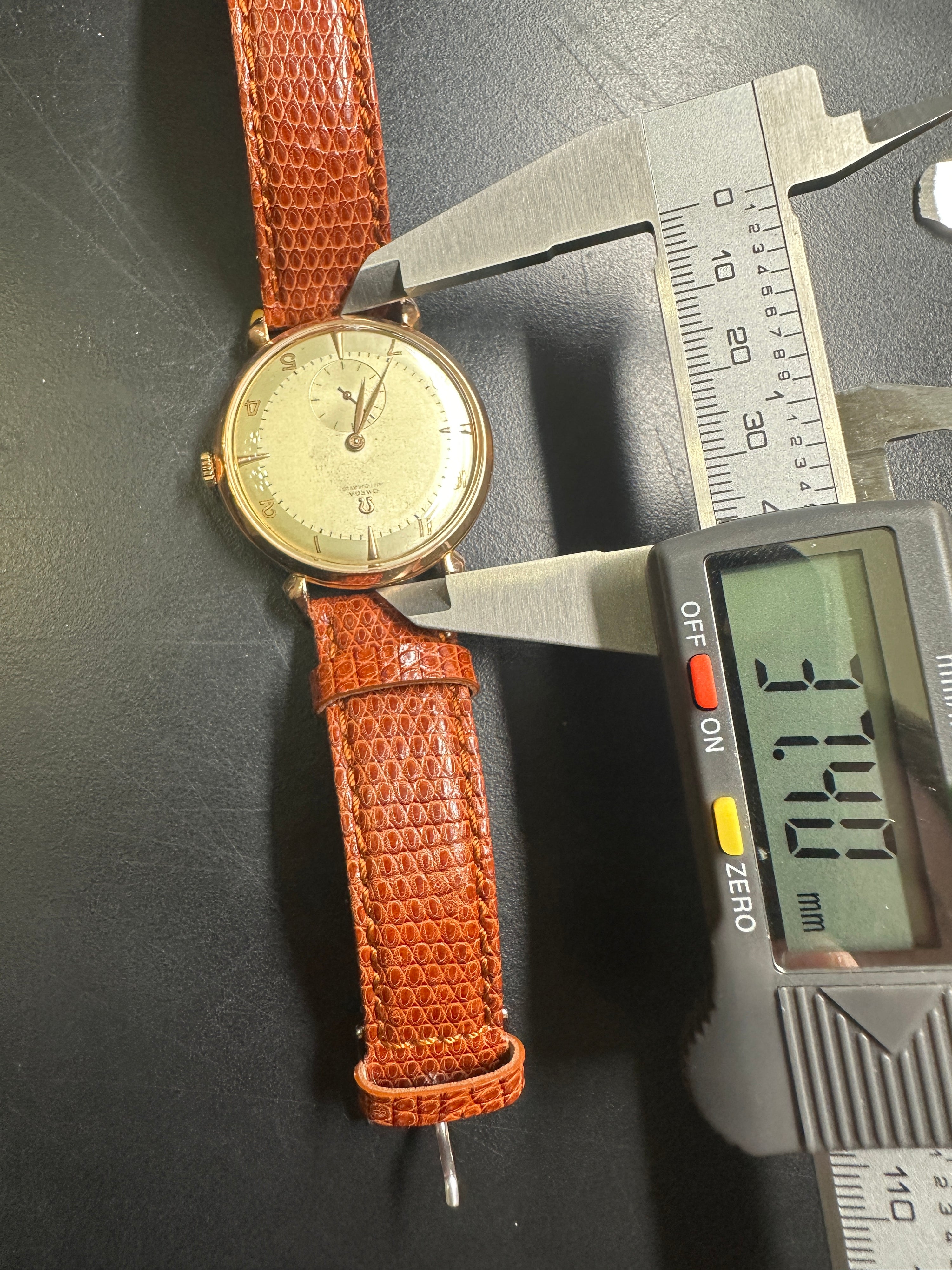 Omega - Automatico Bumper - A Goccia Plaque Oro 80 Micron - Vintage 1950