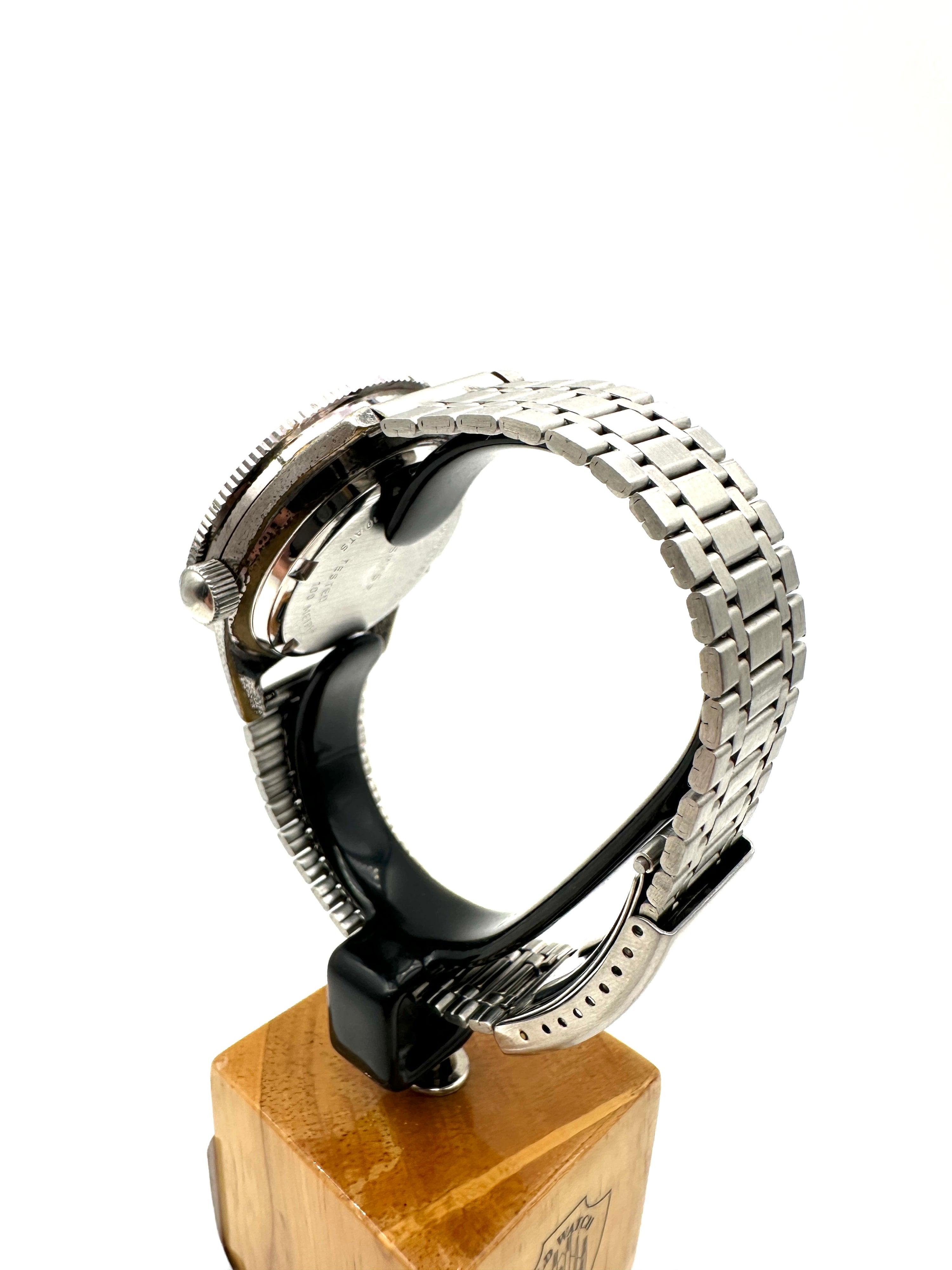 Hever - Diver Vintage Automatic - Incabloc 25 Jewels 39 mm - Blue Dial Patina - Anni '60s