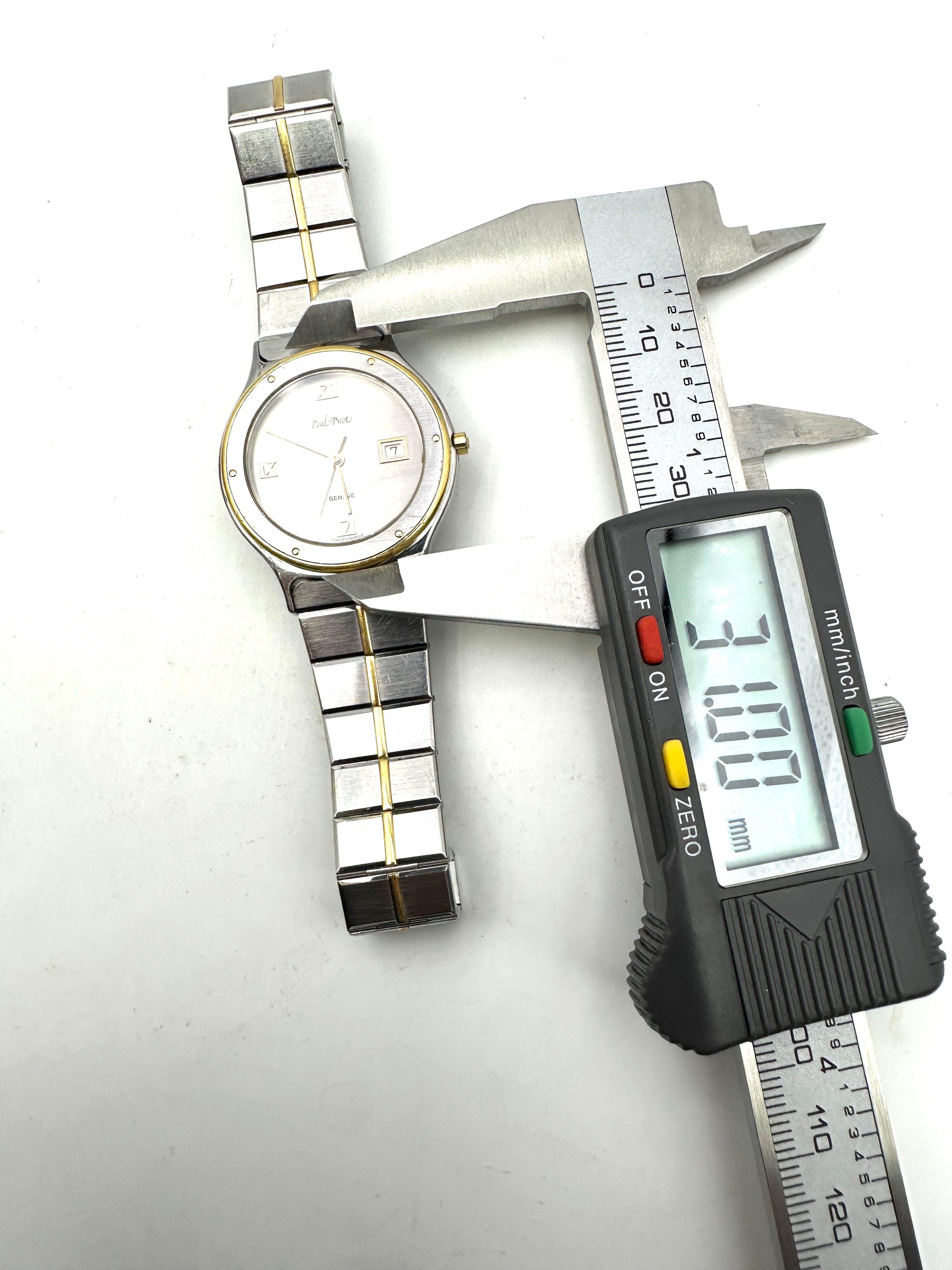 Paul Picot - Kudos Quartz - Orologio Uomo Acciaio Oro - Manuale - Vintage Swiss Made