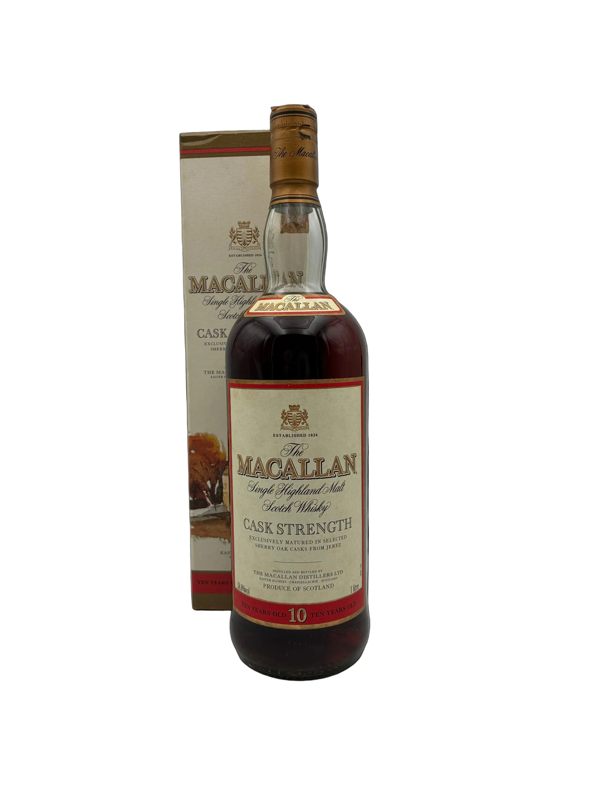 Macallan - Single Highland Malt Cask Strength Scotch Whisky 10 YO - Anni '1980s