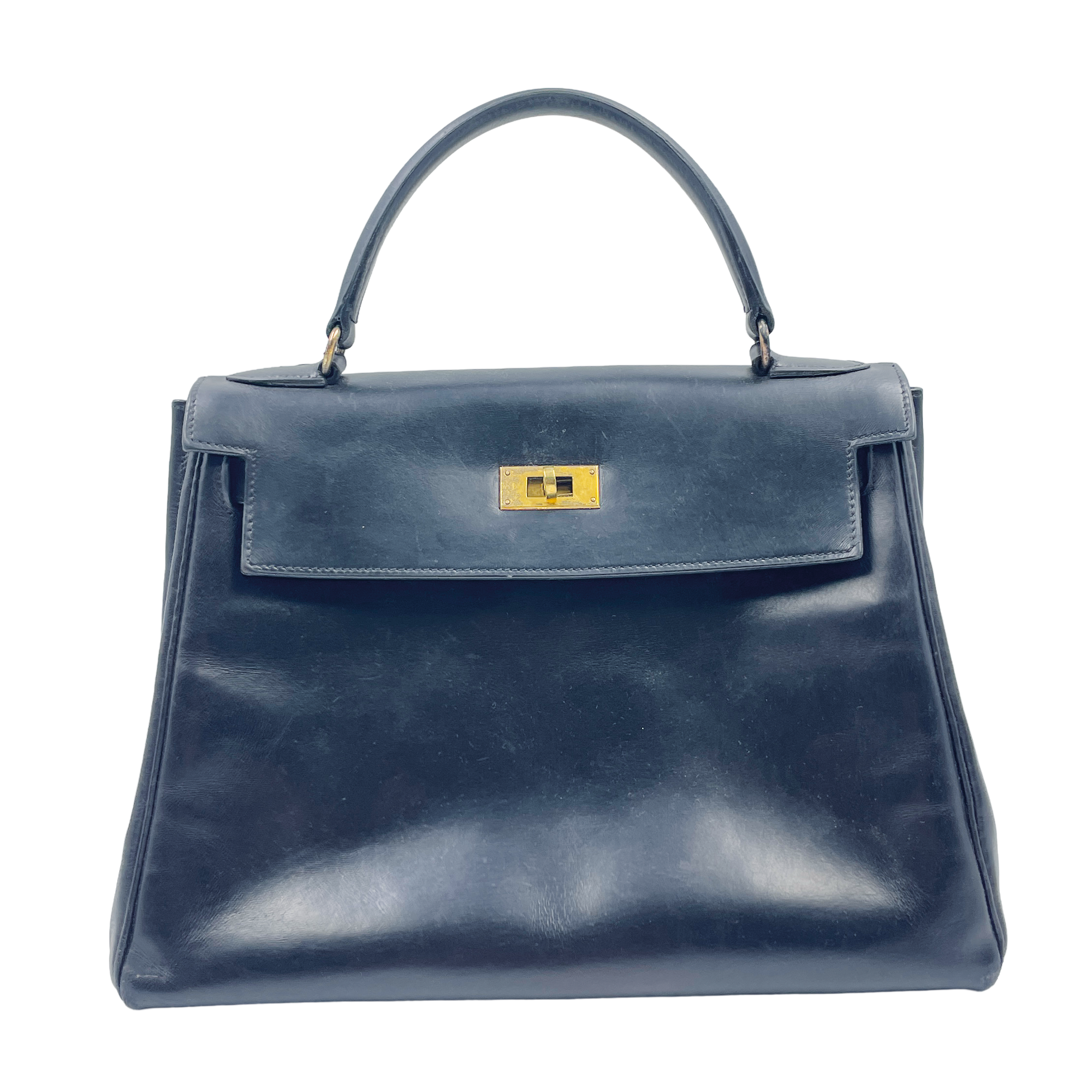 Hermés - Borsa Kelly 28 in Pelle Nera - Vintage