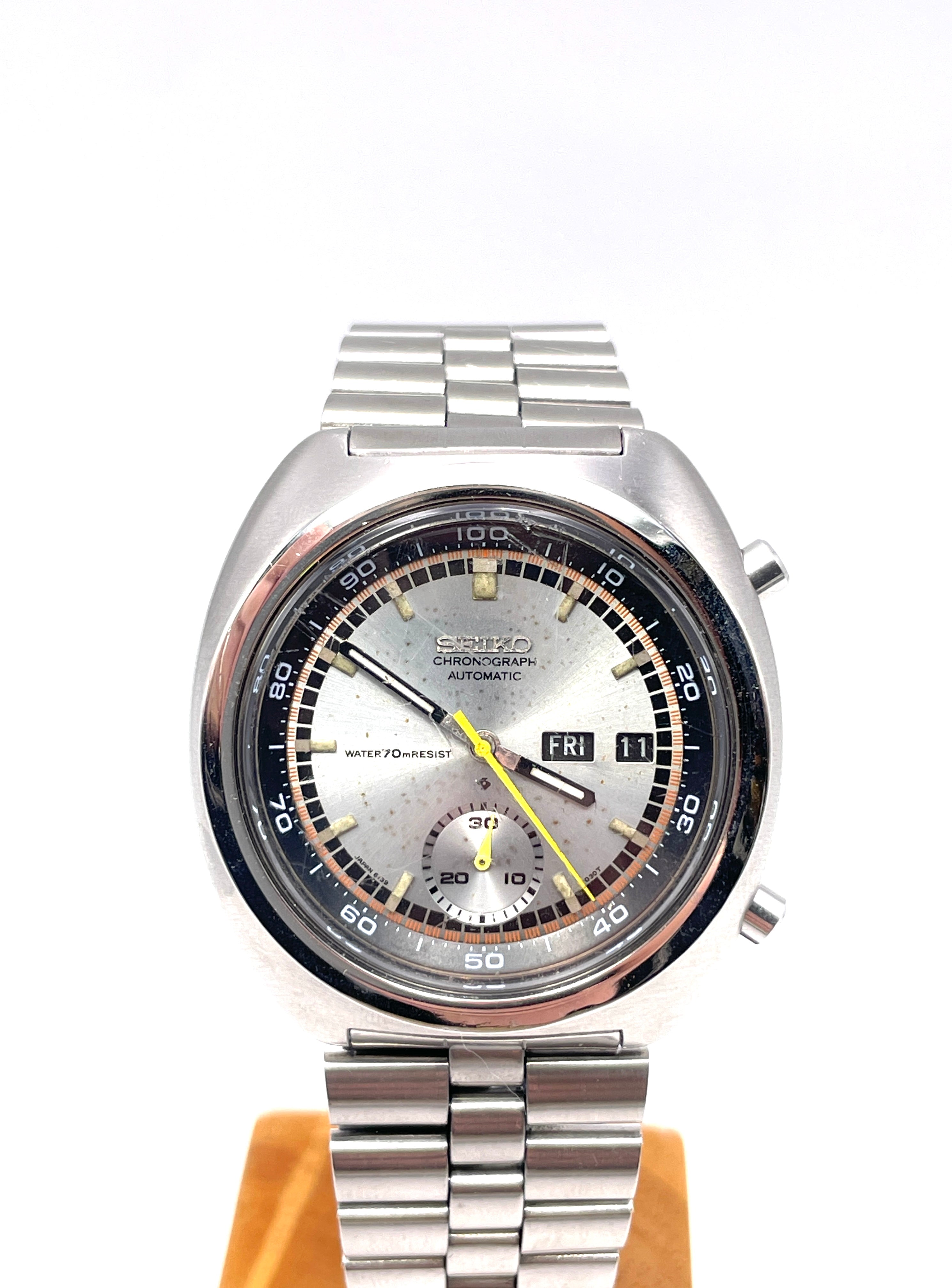 Seiko - Cronografo Automatico 6139 7002 - Acciacio - Vintage - 40mm