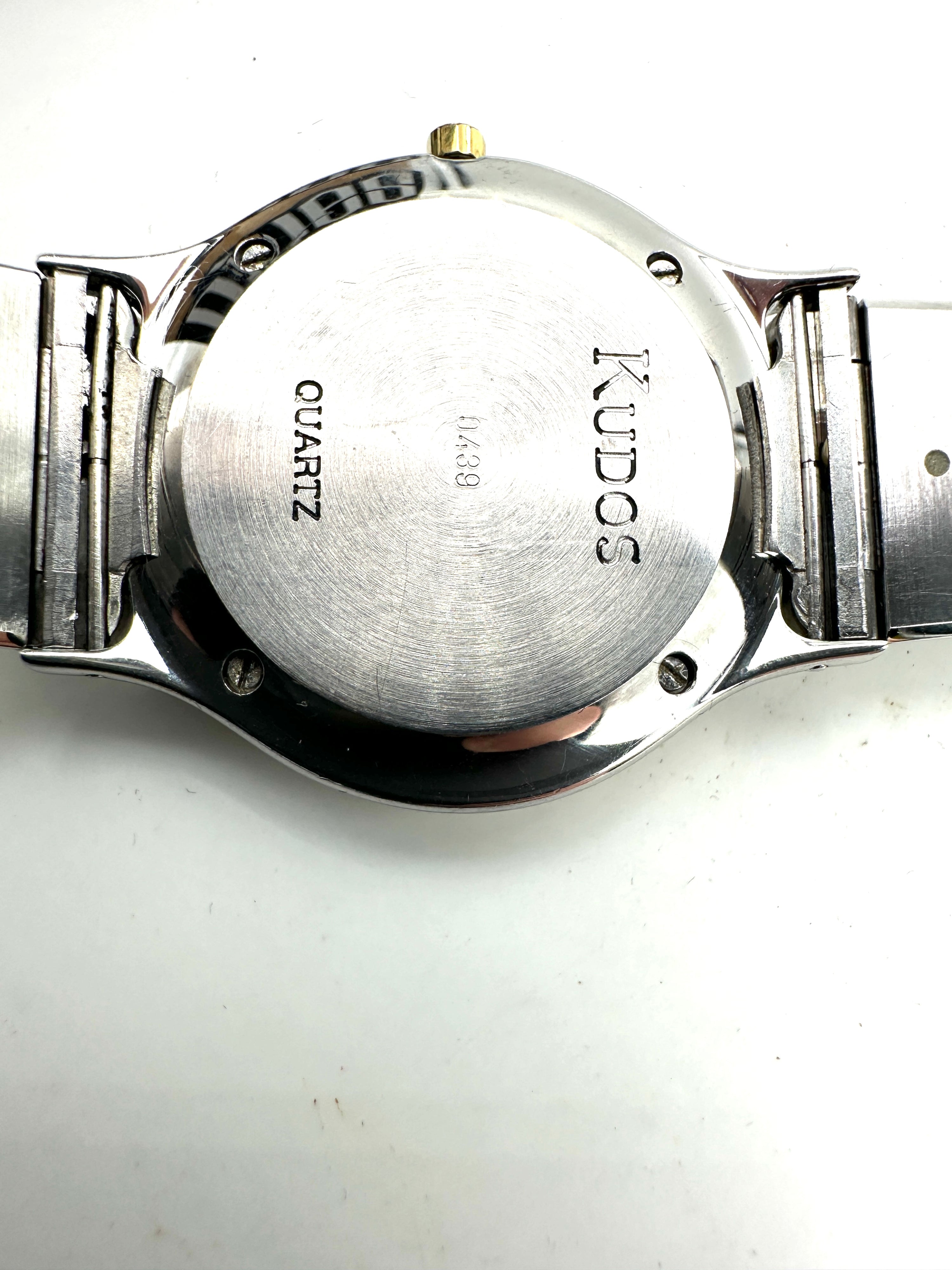 Paul Picot - Kudos Quartz - Orologio Uomo Acciaio Oro - Manuale - Vintage Swiss Made