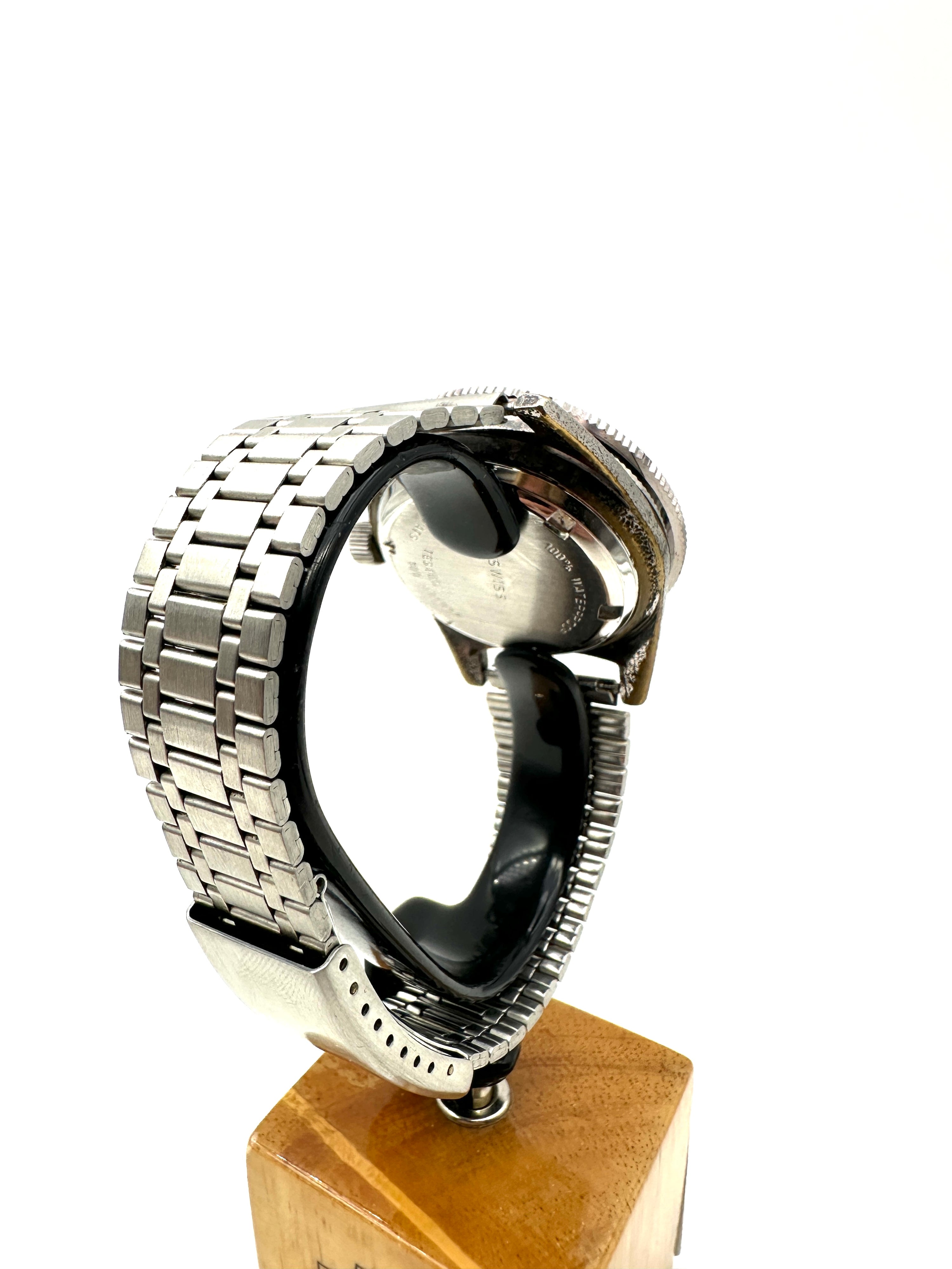 Hever - Diver Vintage Automatic - Incabloc 25 Jewels 39 mm - Blue Dial Patina - Anni '60s