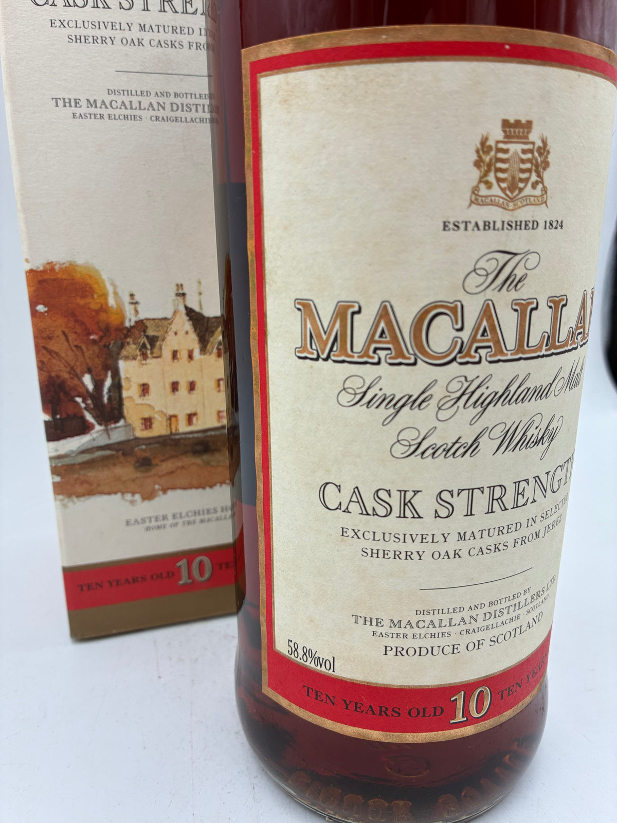 Macallan - Single Highland Malt Cask Strength Scotch Whisky 10 YO - Anni '1980s