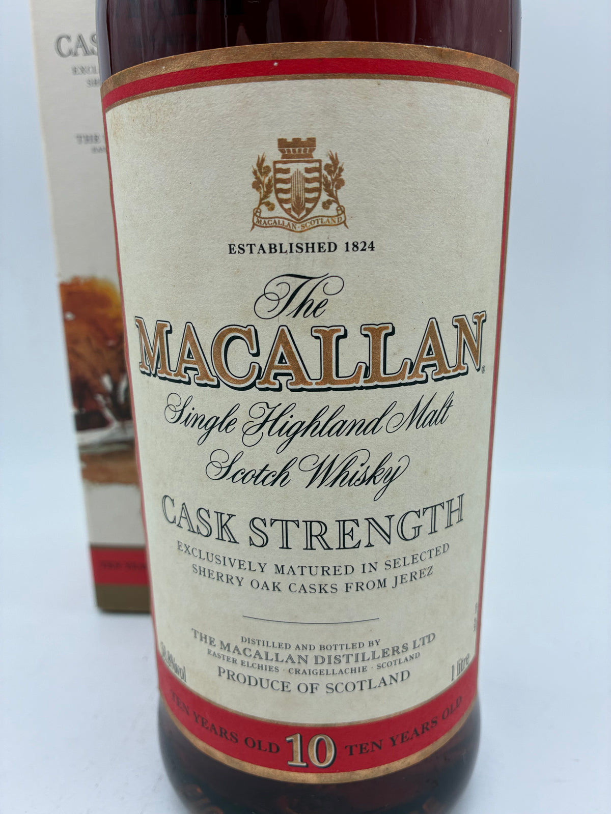 Macallan - Single Highland Malt Cask Strength Scotch Whisky 10 YO - Anni '1980s