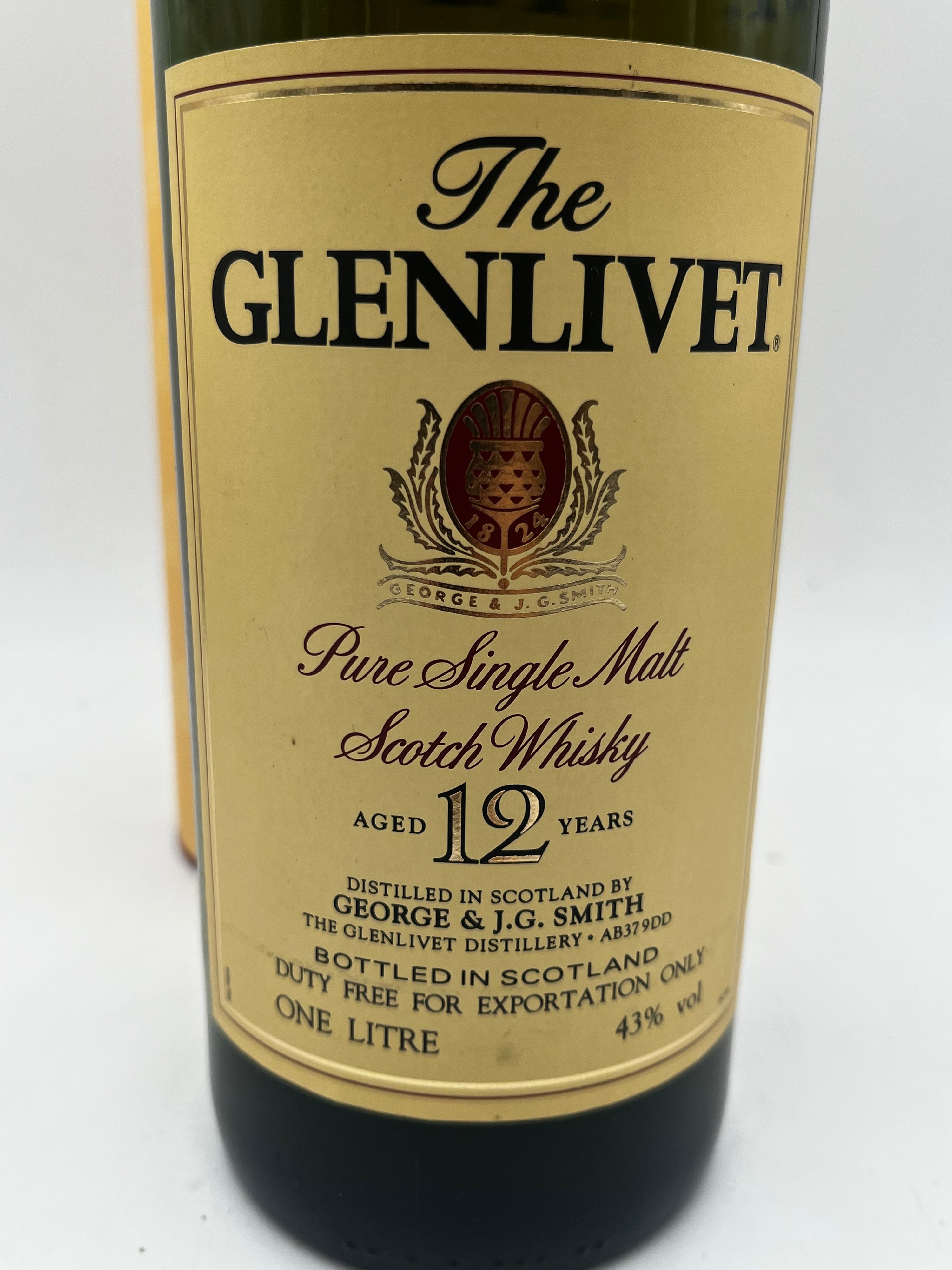The Glenlivet - 12 YO Pure Single Malt Scotch Whisky - 1990s