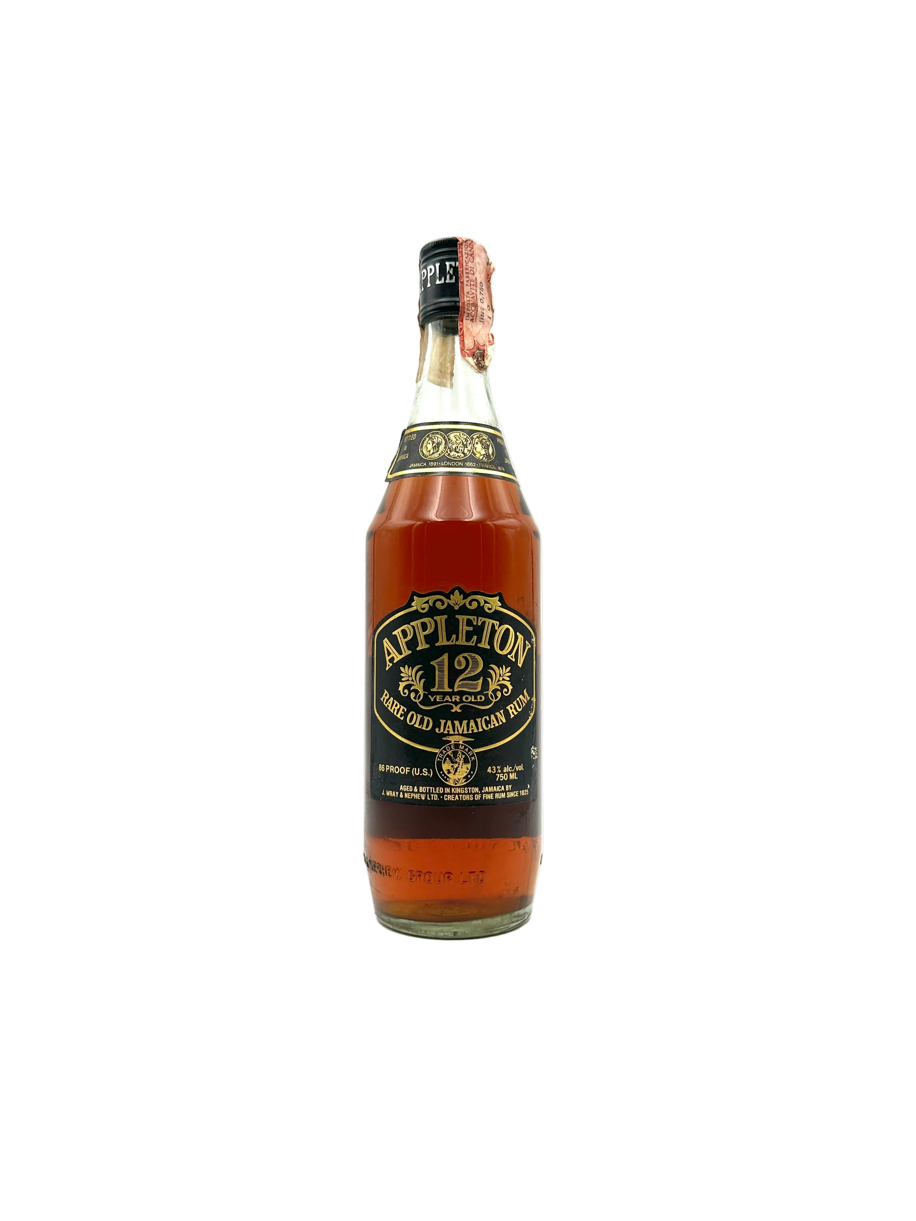 Appleton 12 Years Old Rare Old Jamaican Rum - J. Wray & Nephew - 1970s