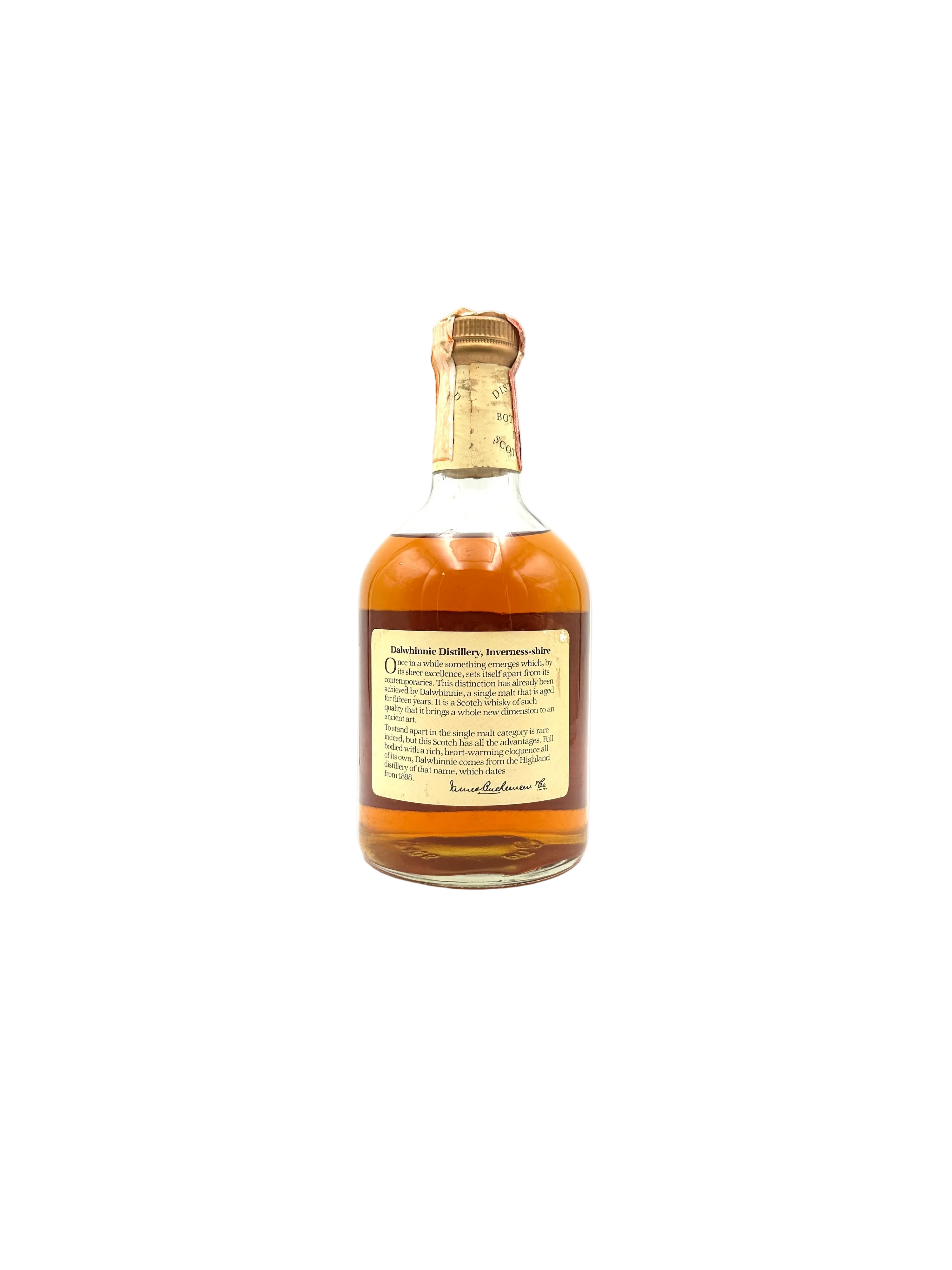 Dalwhinnie 15 Years Old Single Malt Scotch Whisky - James Buchanan - 1980s