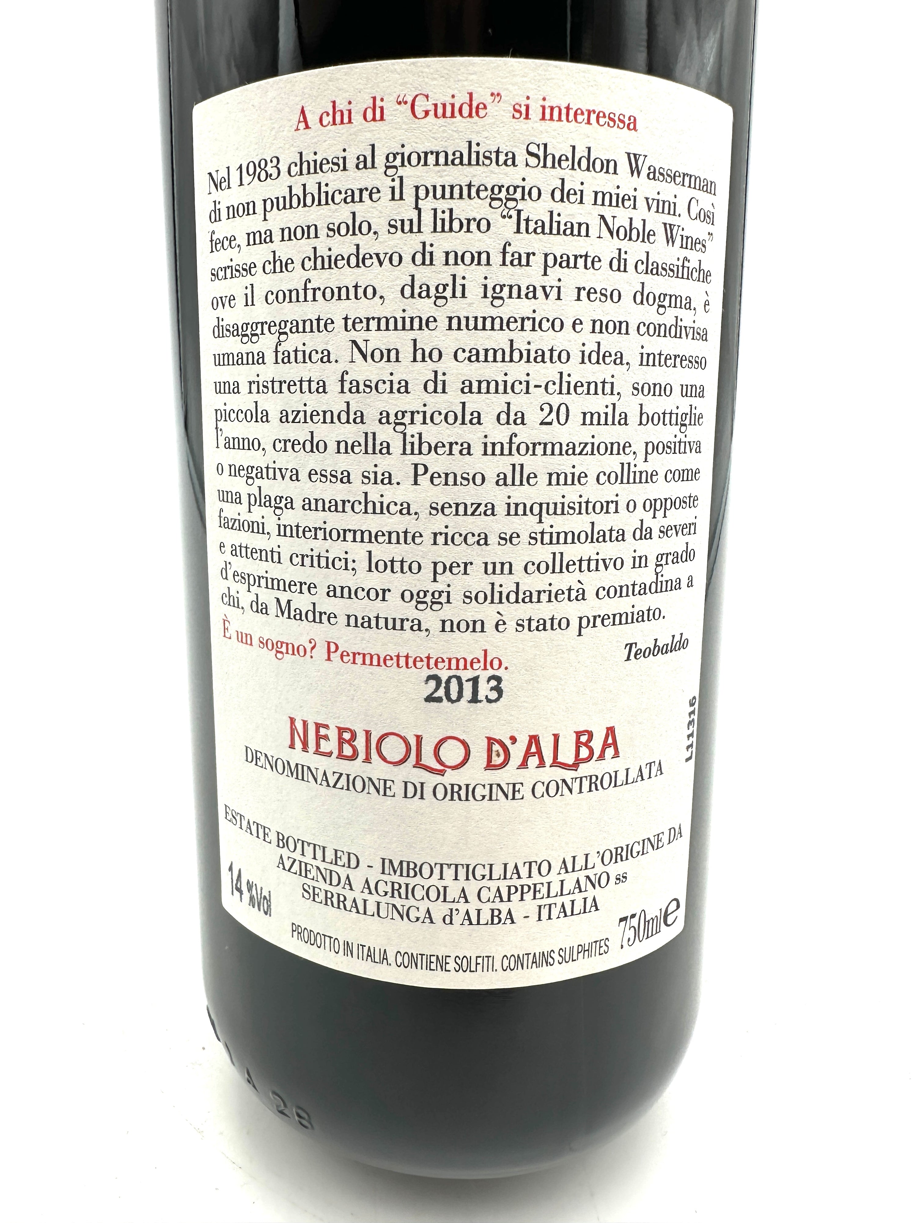 2013 - Cappellano - Nebbiolo d'Alba