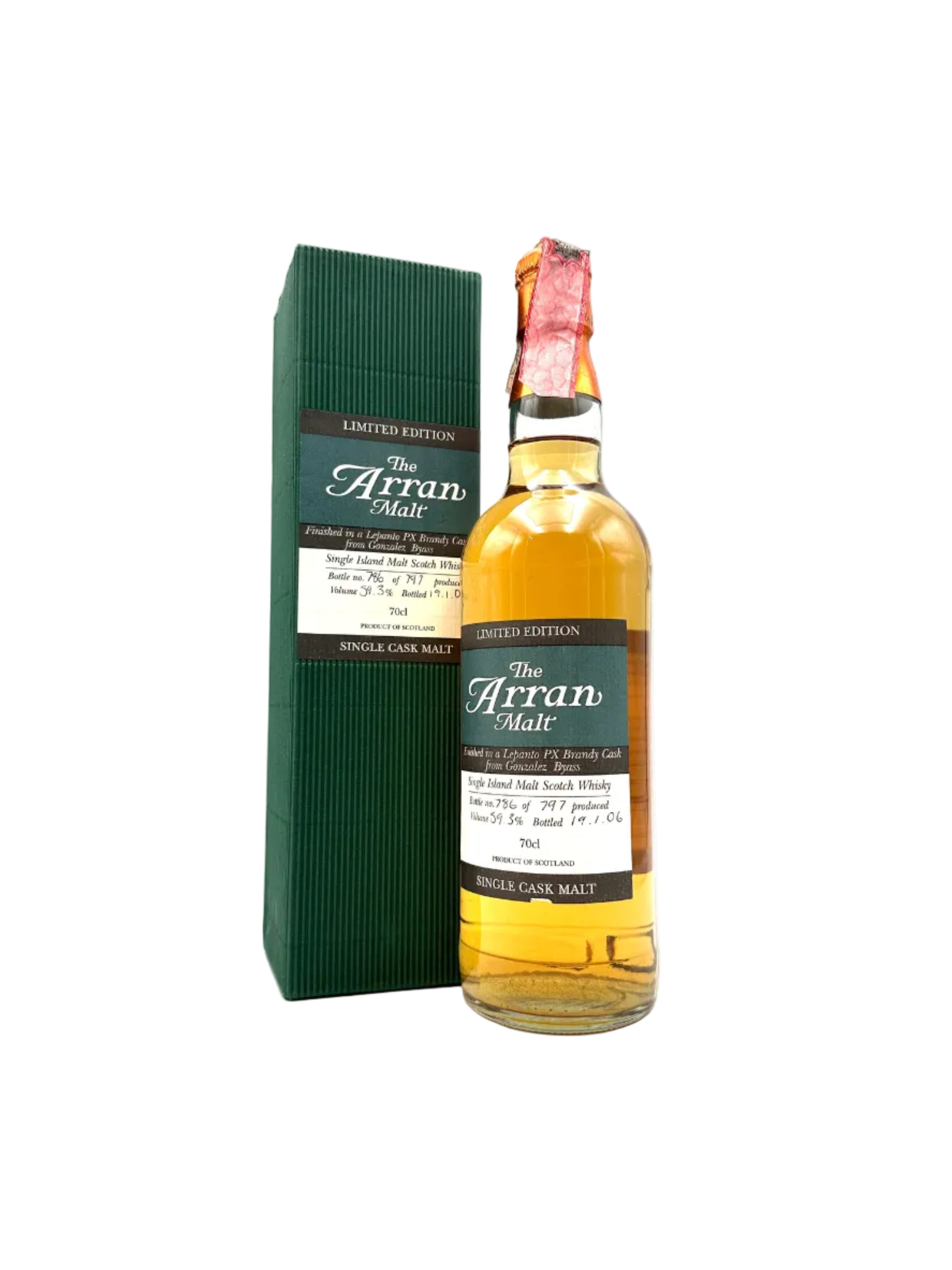Arran PX Brandy Single Island Malt Scotch Whisky - 0,7L 59,3% - Bottl. 2006