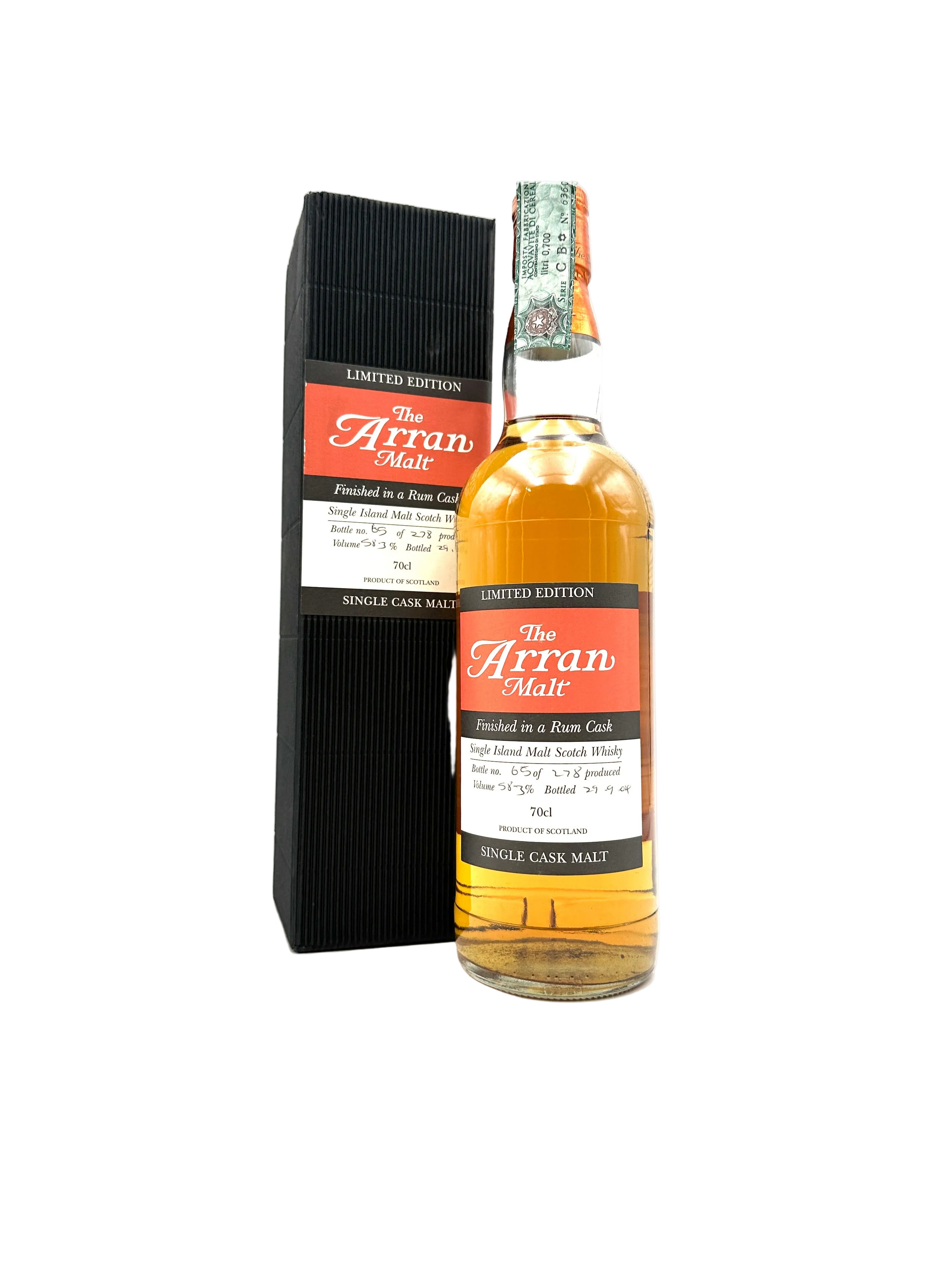 Arran Rum Cask Single Island Malt Scotch Whisky - 0,7L 58,3% - Bottl. 2004