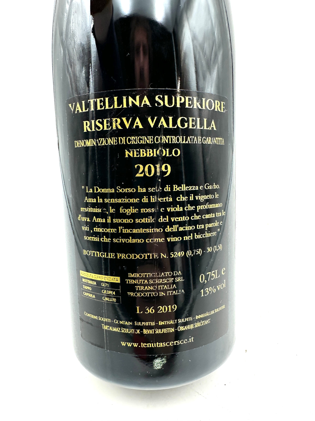 2019 - Tenuta Scerscé - Valgella Riserva Cristina Scarpellini Valtellina Superiore