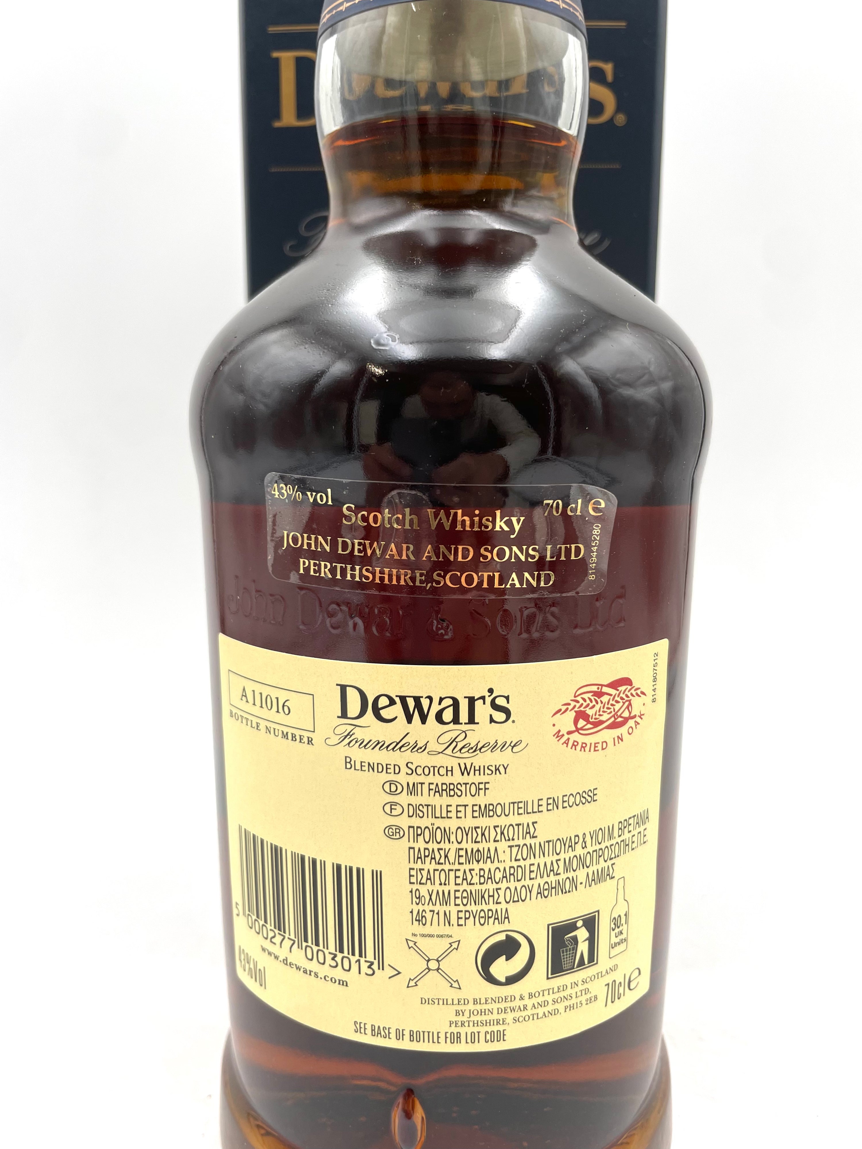 John Dewar's - 18 YO Founders Reserve Blended Scotch Whisky - 2000s