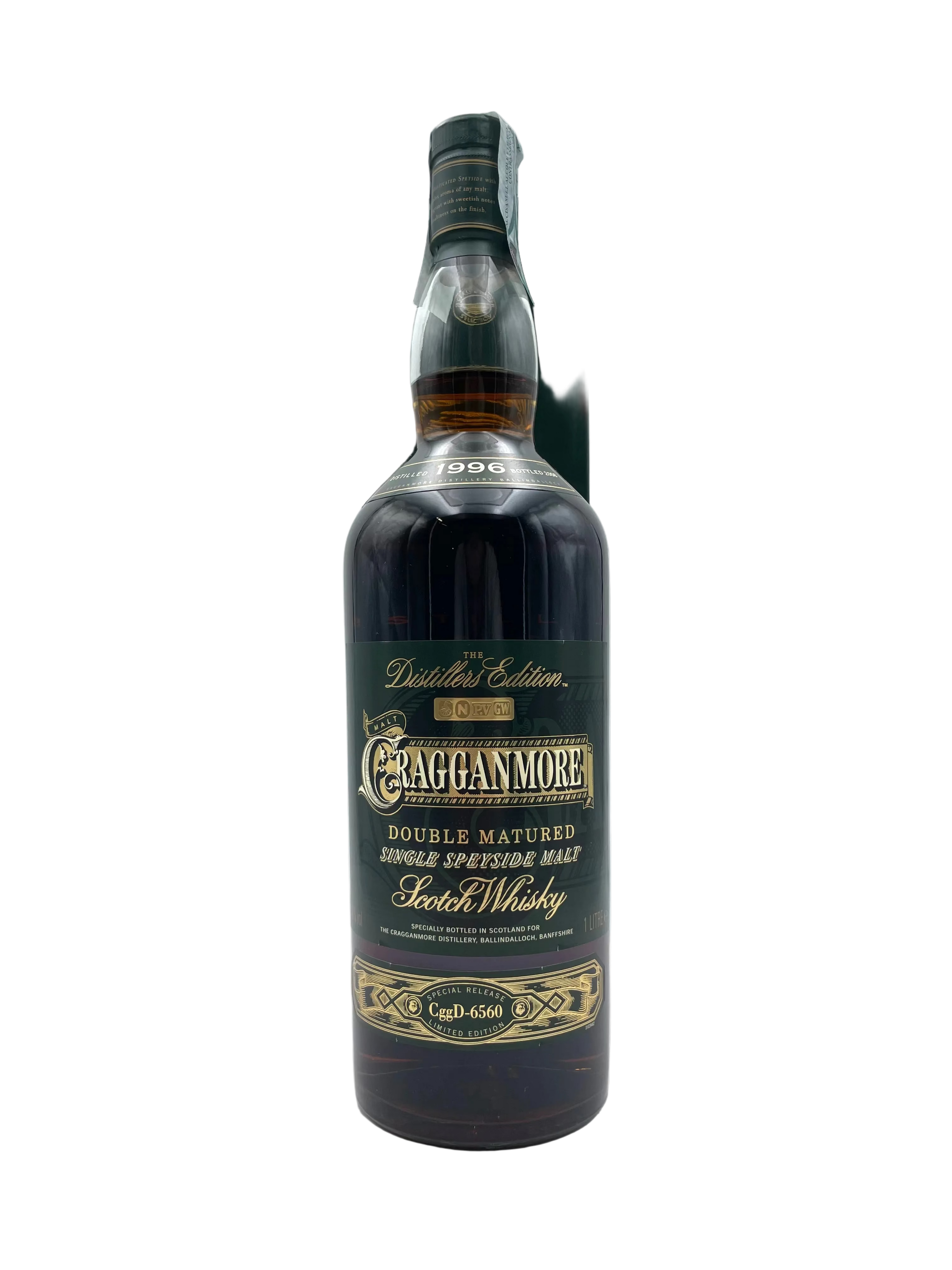 1996 - Cragganmore - Double Matured Single Speyside Scotch Whisky - Bottled in 2008