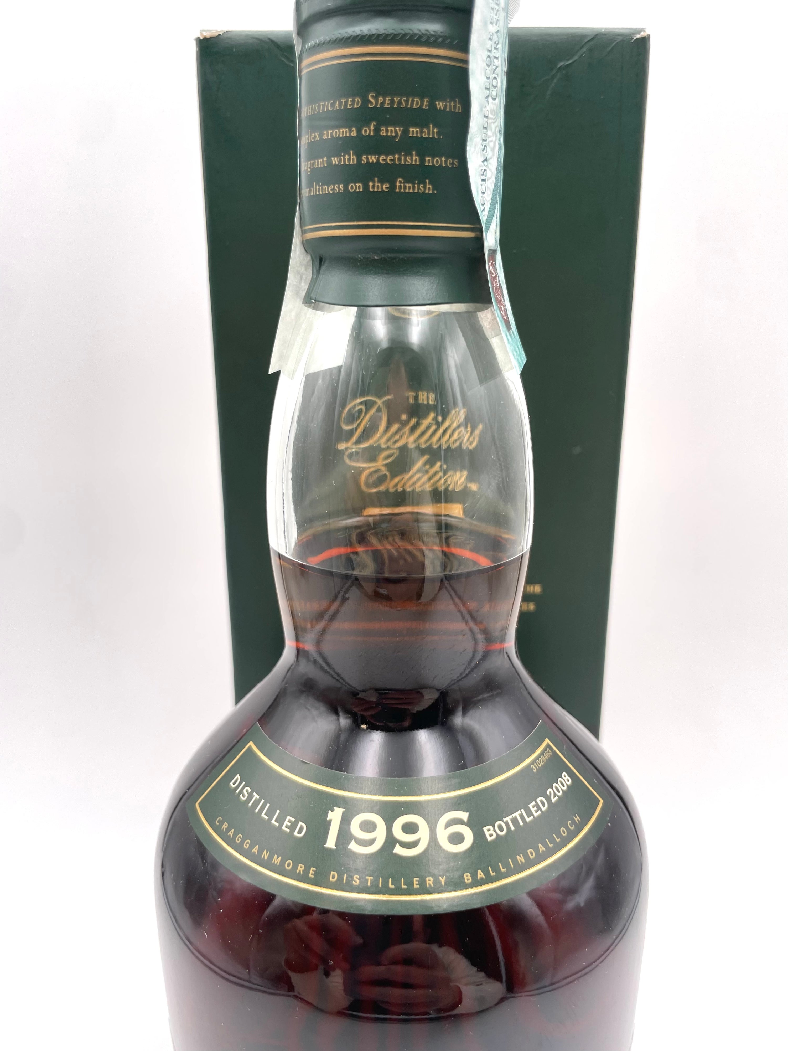 1996 - Cragganmore - Double Matured Single Speyside Scotch Whisky - Bottled in 2008