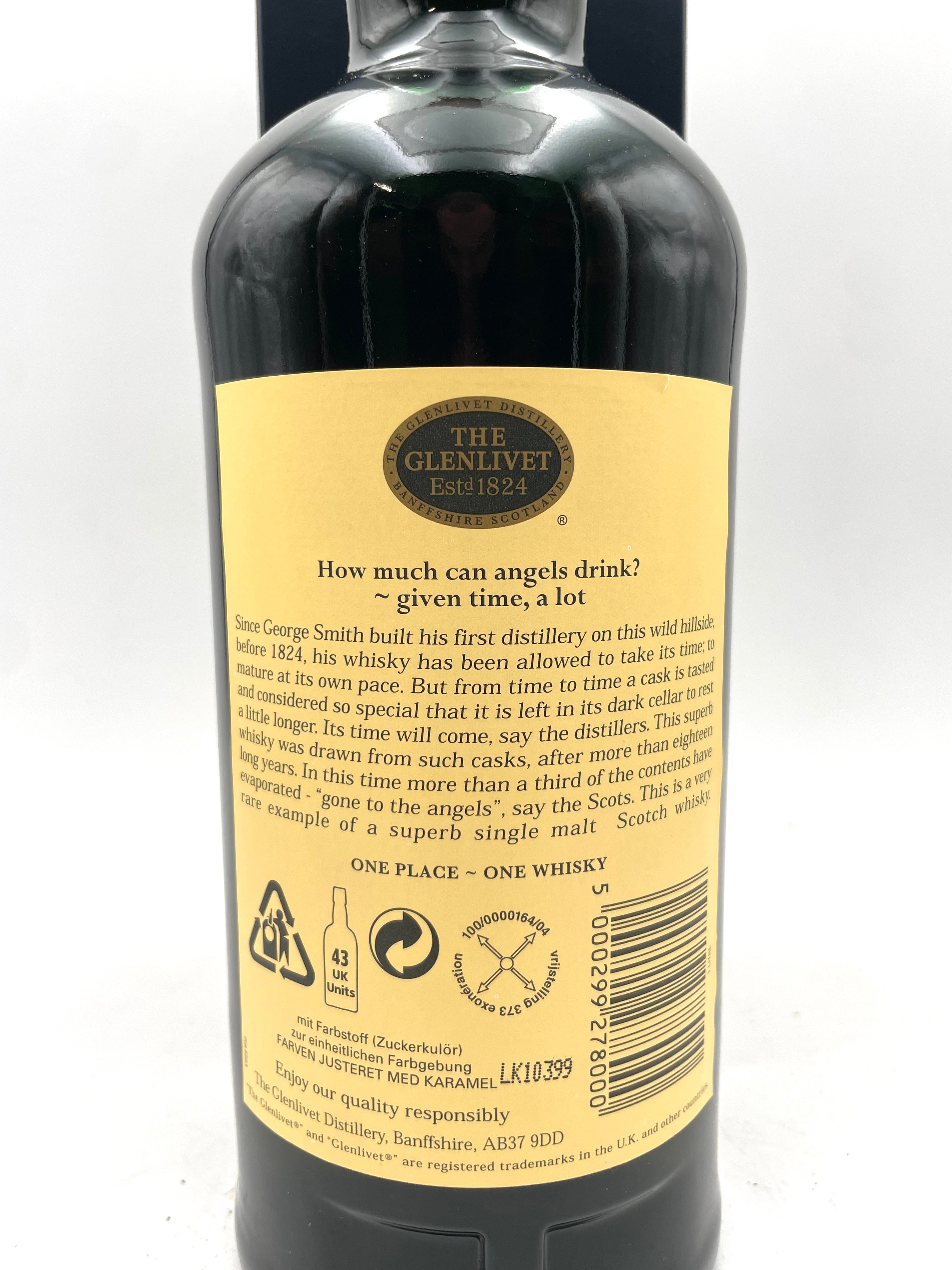 The Glenlivet - 18 YO Pure Single Malt Scotch Whisky - 90s