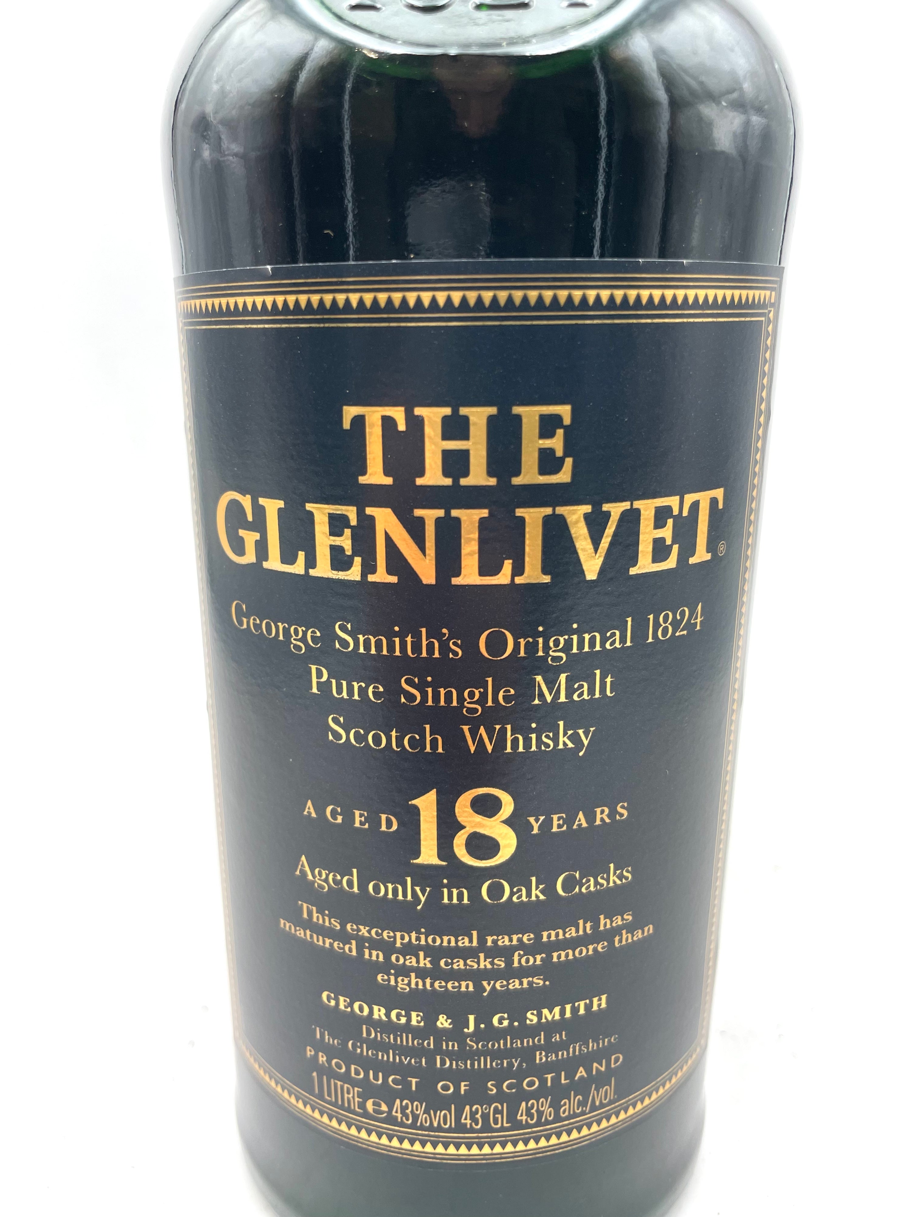 The Glenlivet - 18 YO Pure Single Malt Scotch Whisky - 90s