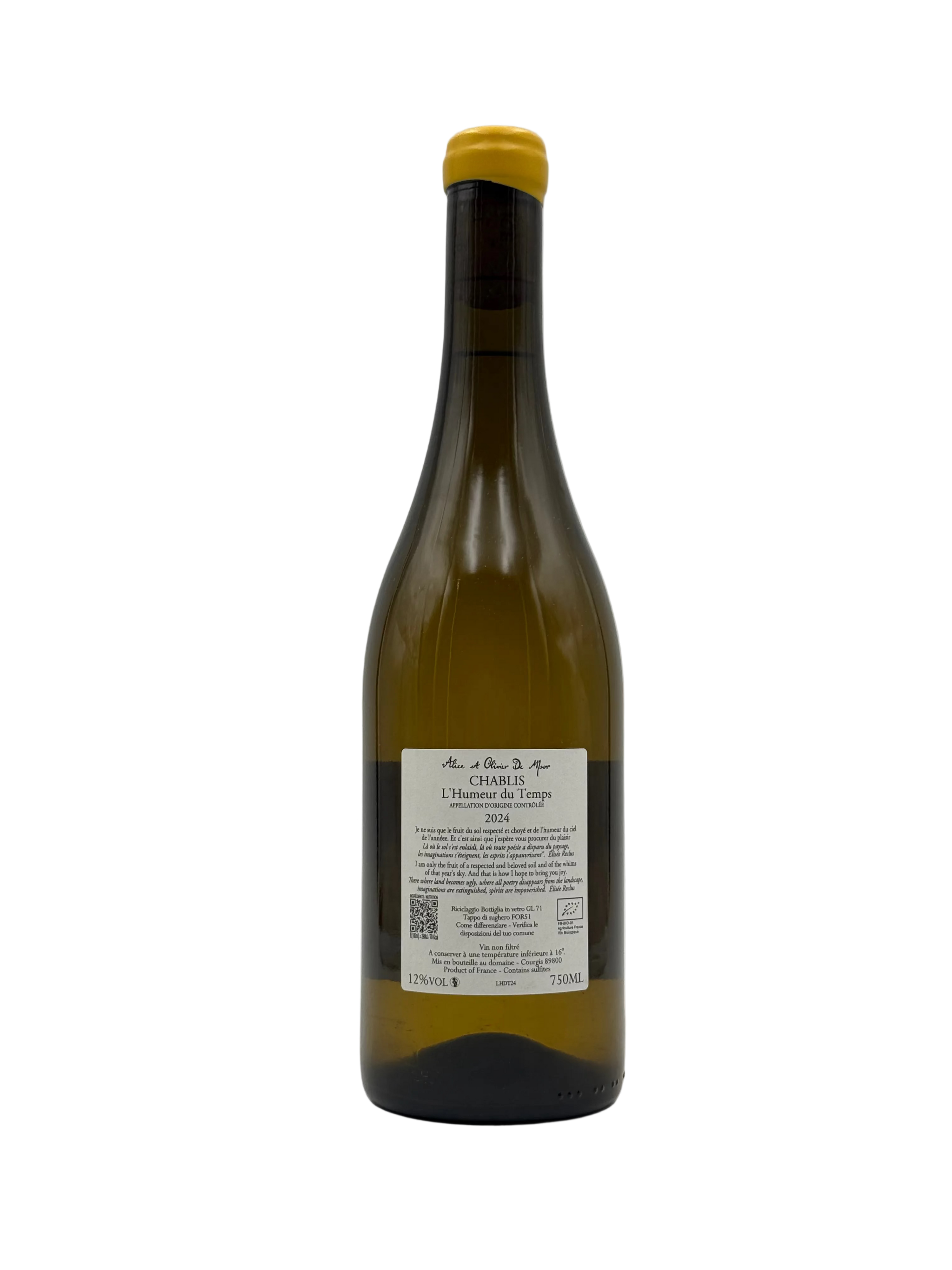 2024 - De Moor - Chablis L'Humeur du Temps