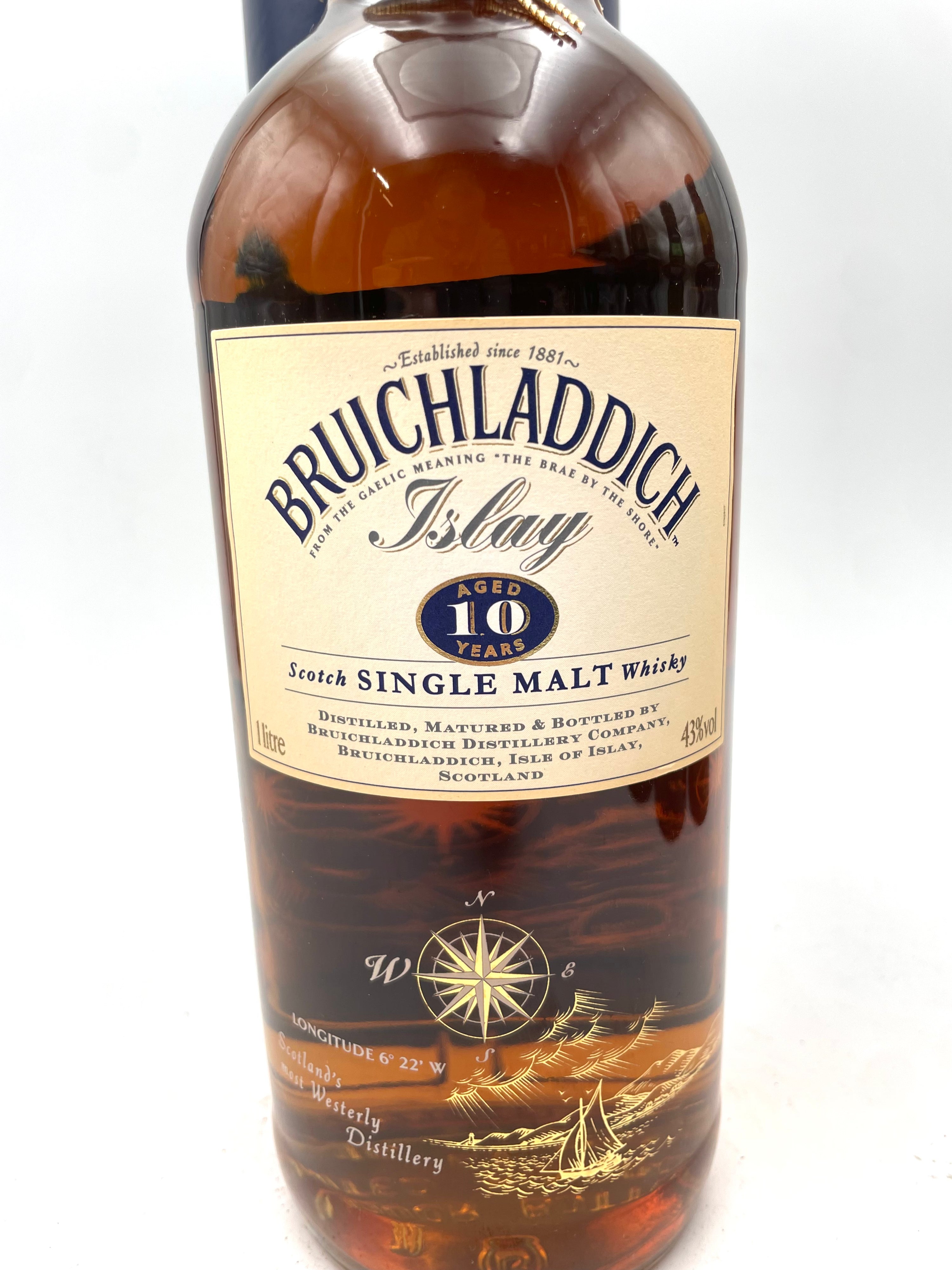 Bruichladdich - 10 YO Islay Single Malt Scotch Whisky - 1980s