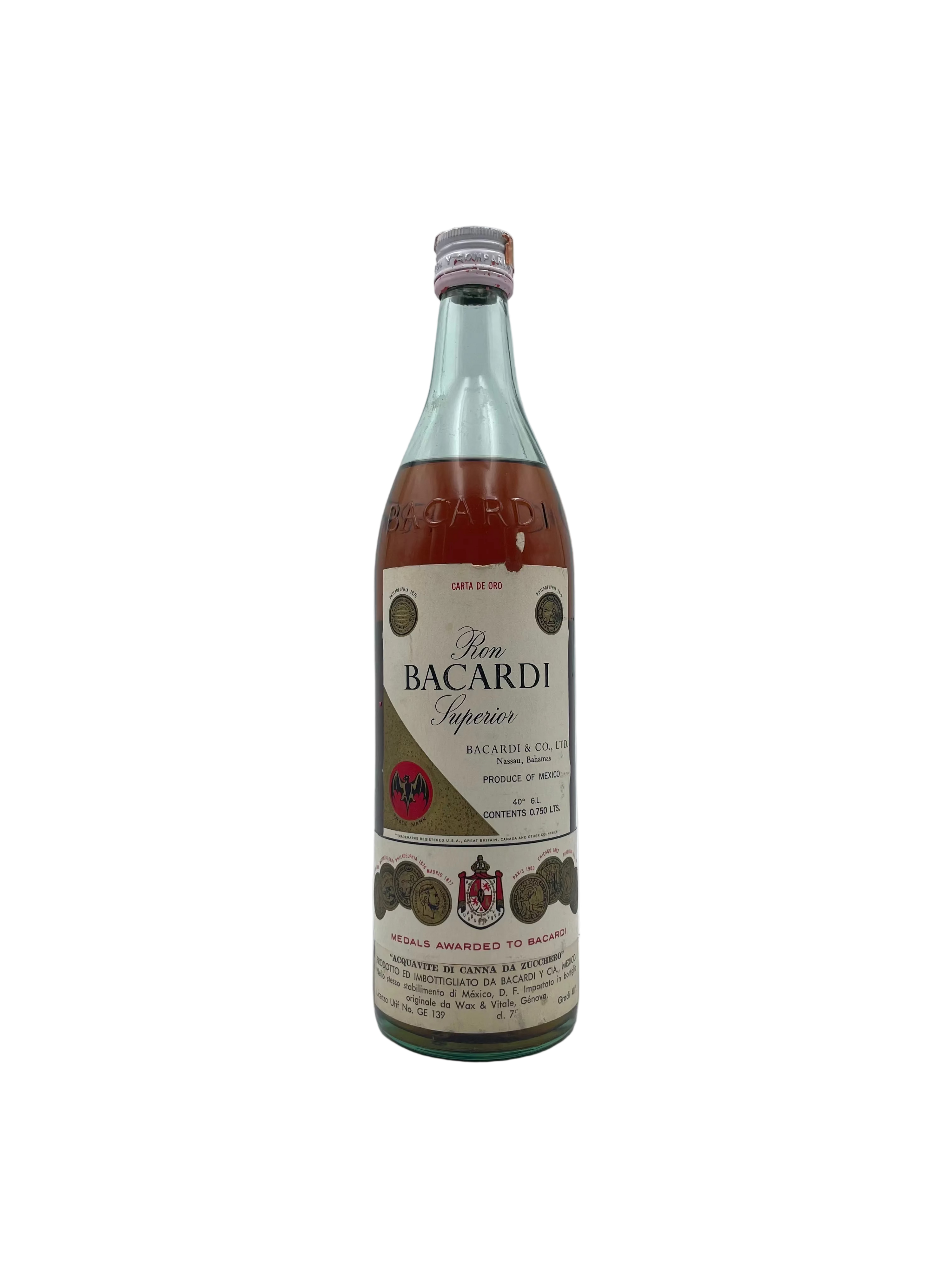 Bacardi - Ron Superior Carta De Oro - Anni '70s