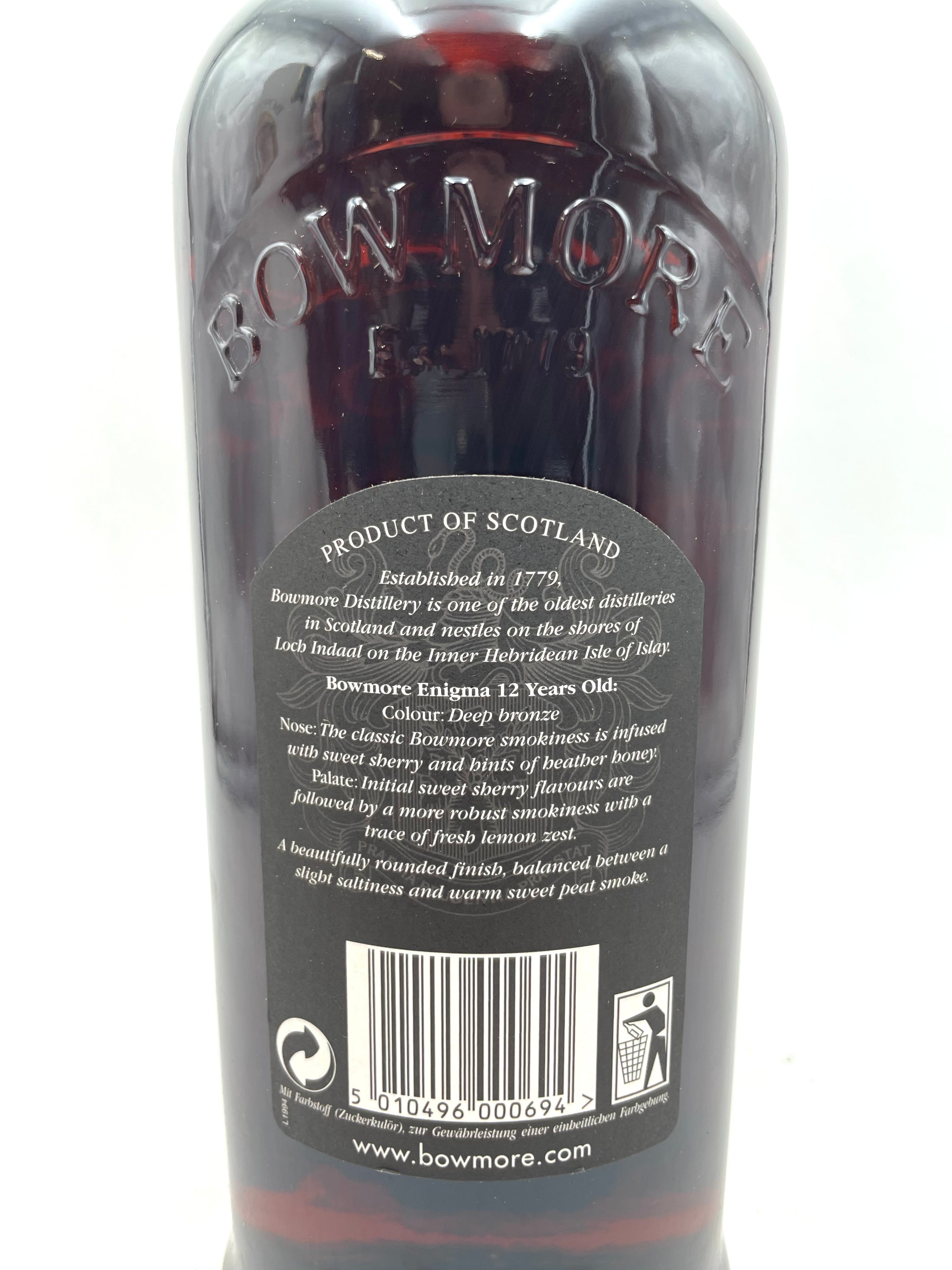 Bowmore - Enigma 12 YO Islay Single Malt Scotch Whisky - 2000s