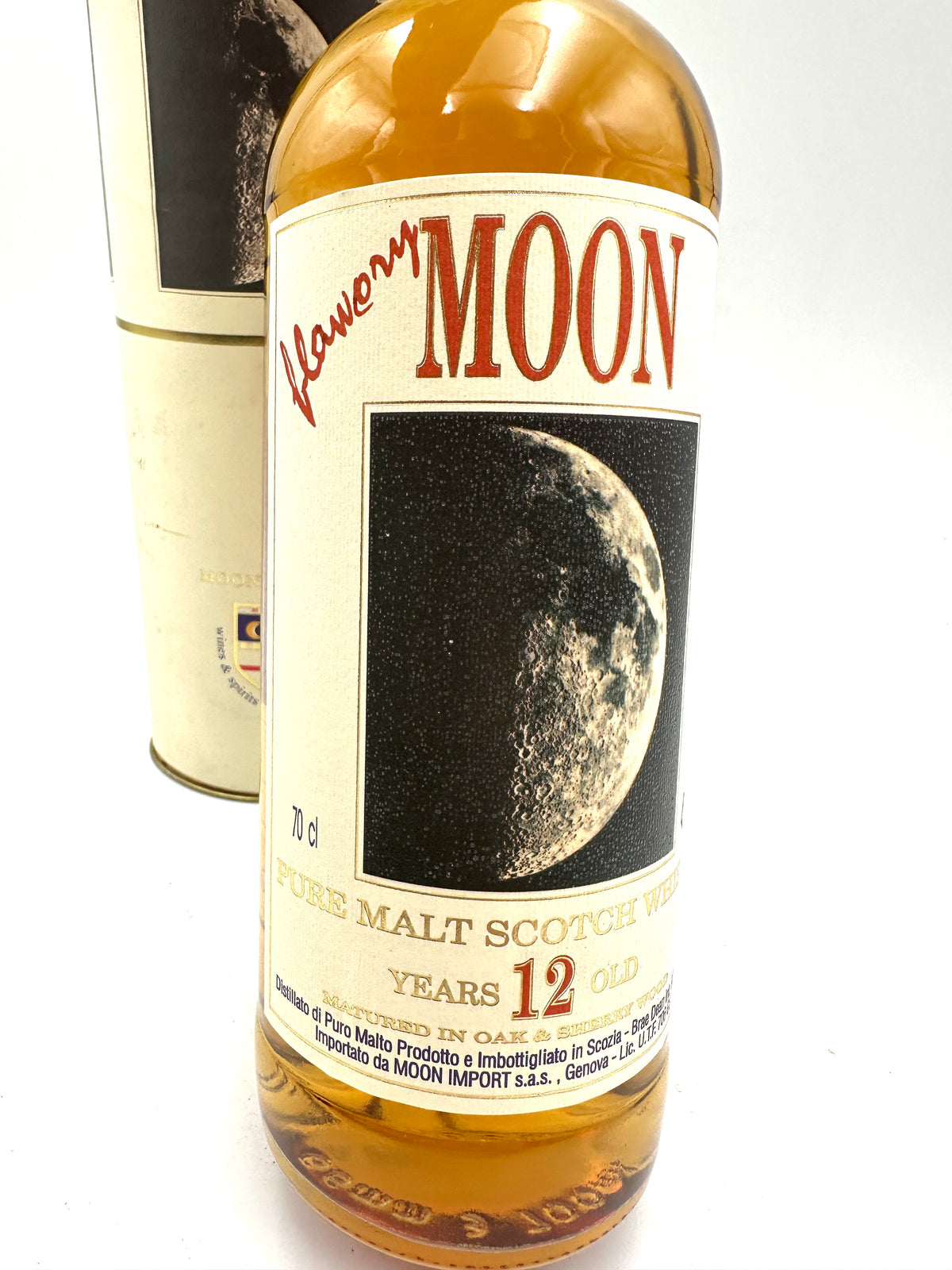 1980s - Flowery Moon - 12 Years Old Pure Malt Scotch Whisky Moon Import