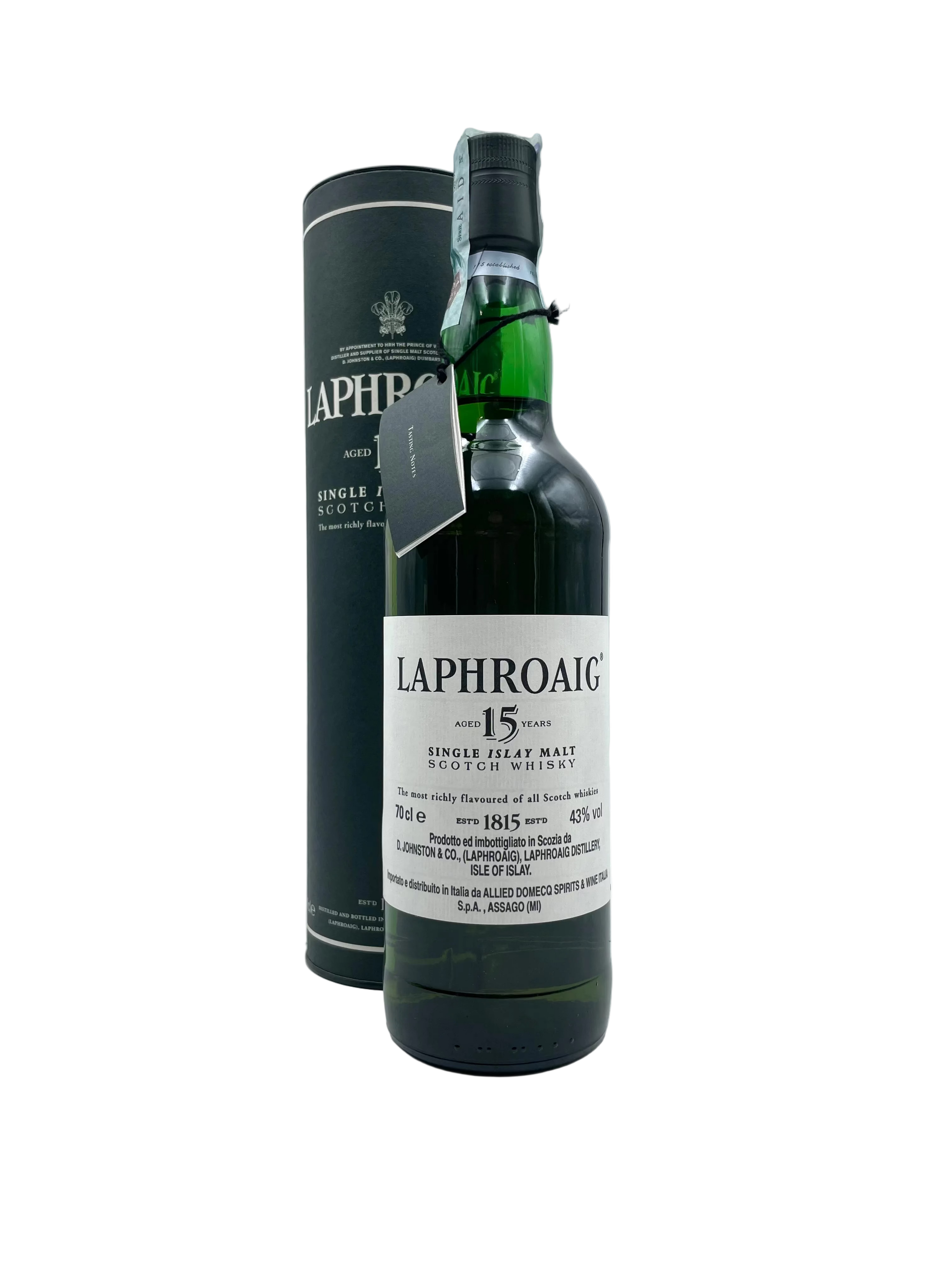 Laphroaig - 15 YO Single Islay Malt Scotch Whisky - Anni '00s