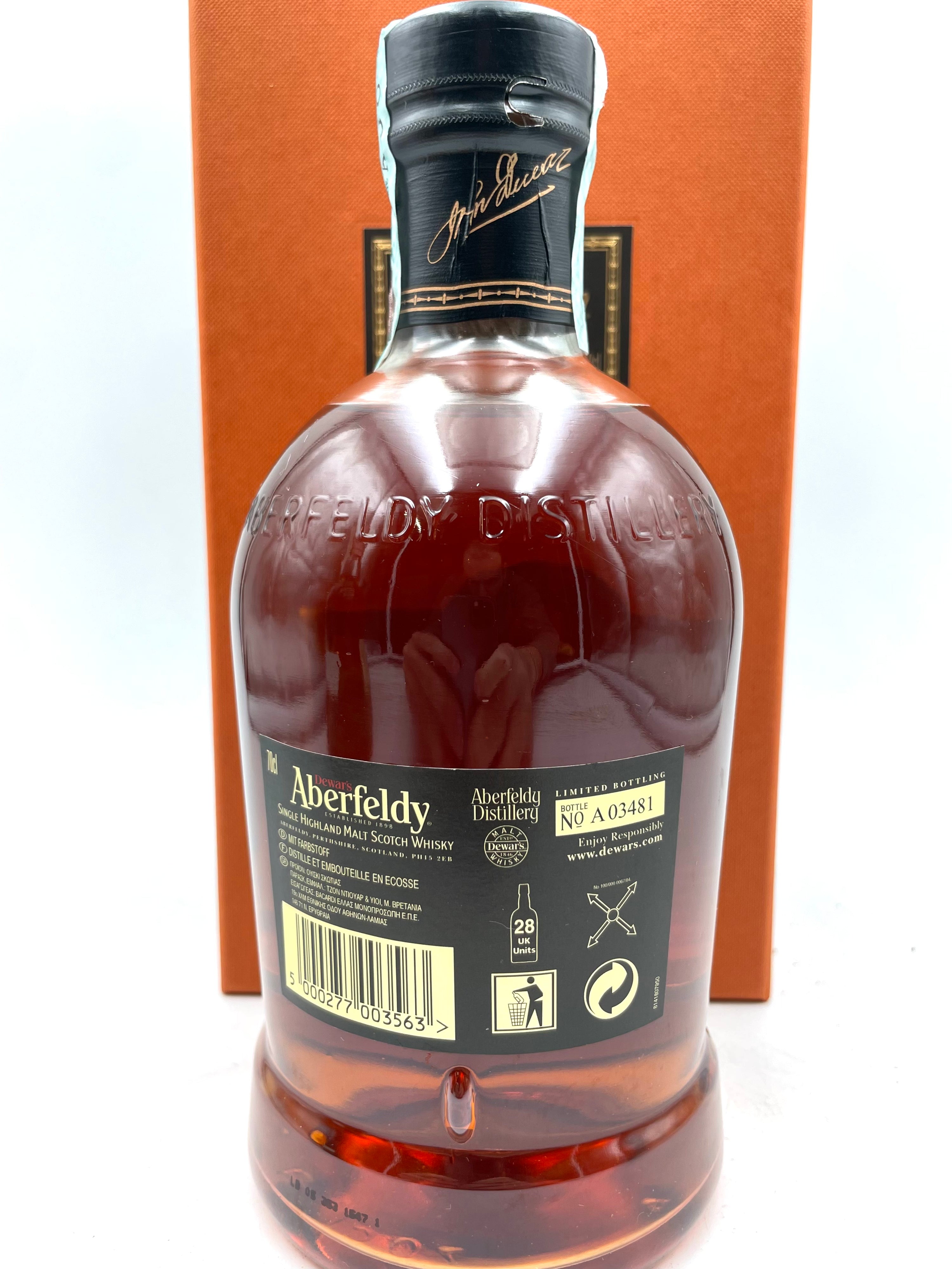 Aberfeldy - 21 YO Single Highland Malt Scotch Whisky - 2000s