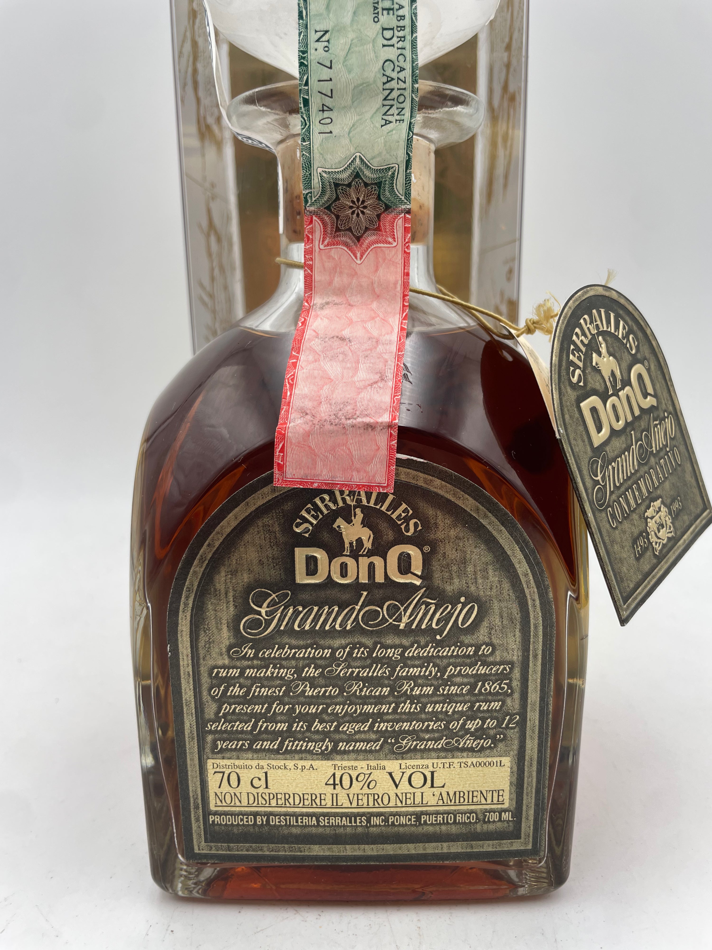 1993 - Serralles - Don Q Rum. Grand Anejo - 90s