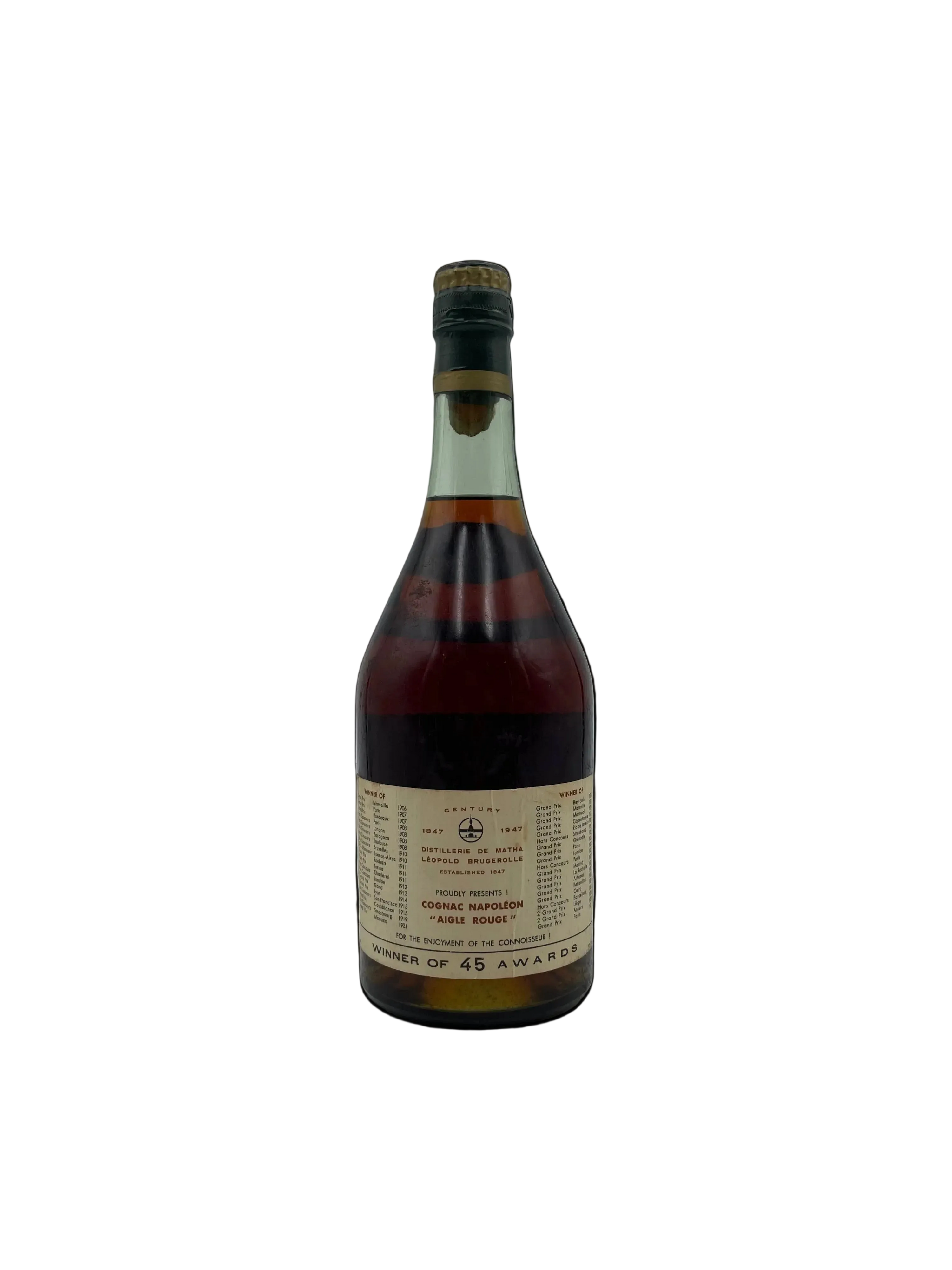 1947 - Leopold Brugerolle - Cognac Napoleon Aigle Rouge