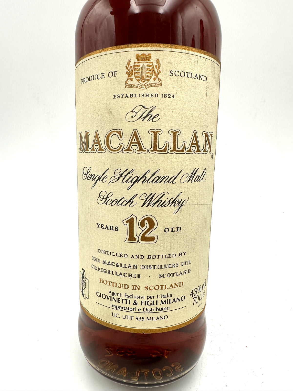 Macallan - 12 Years Old Single Highland Malt Scotch Whisky - 1990s