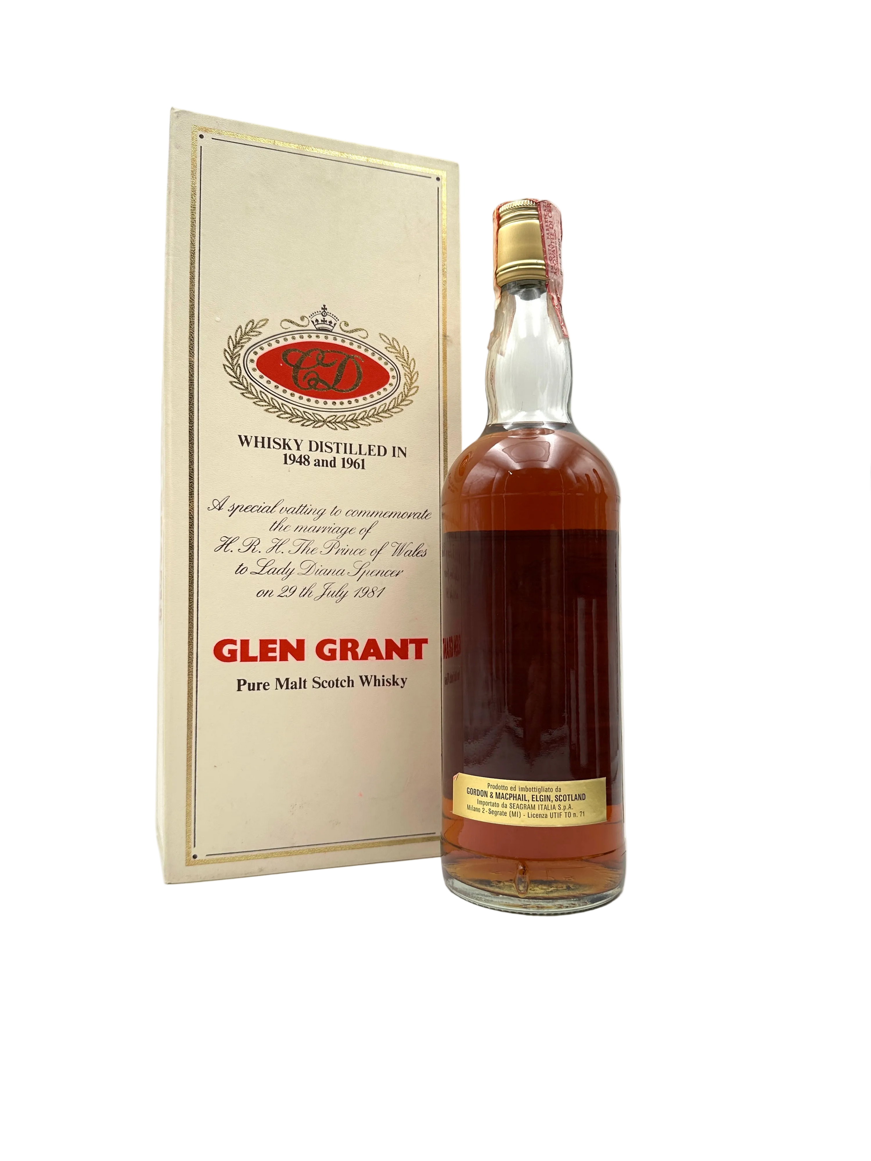 1948/1961 - Glen Grant - Royal Marriage Finest Highland Malt Whisky - G&M - Bottl. 1981