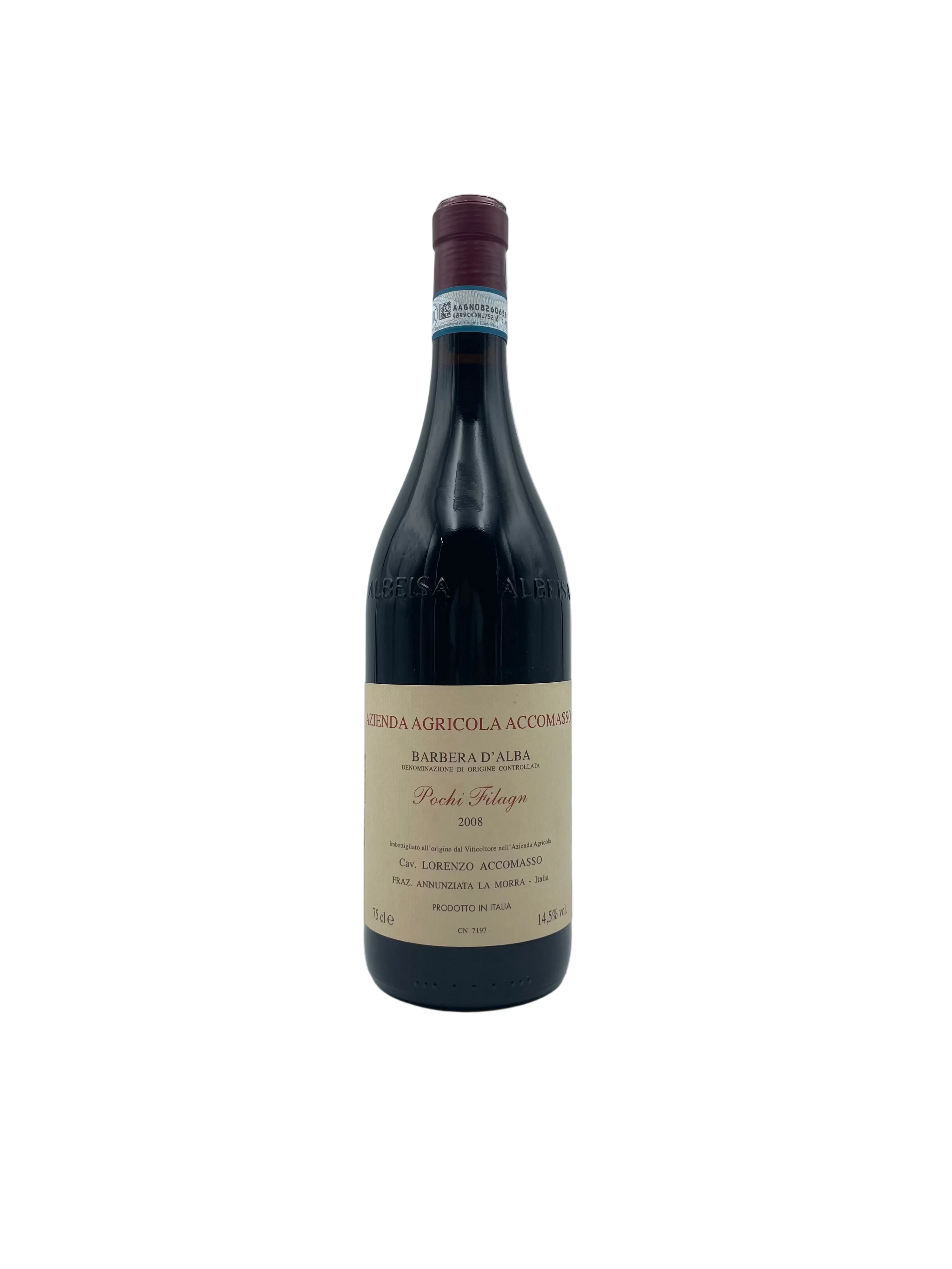 2008 - Cav. Lorenzo Accomasso - Barbera d'Alba Pochi Filagn