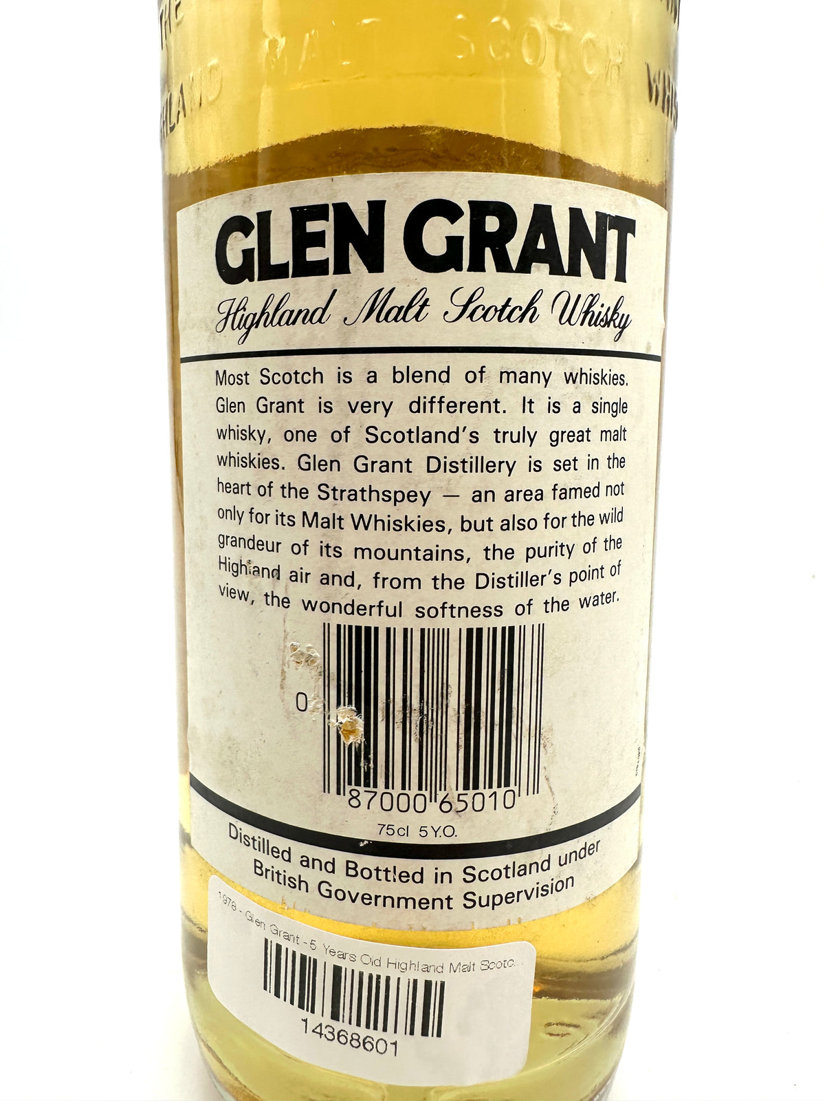 1978 - Glen Grant - 5 Years Old Highland Malt Scotch Whisky