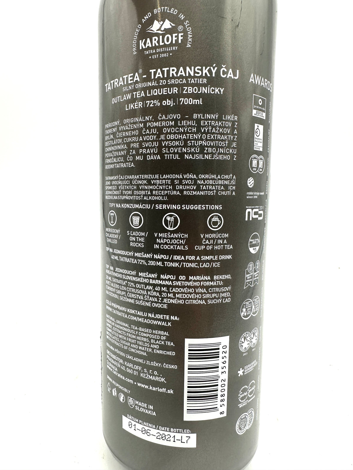 Tatratea - Outlaw Tea Liqueur 72% - Bottl. 2021