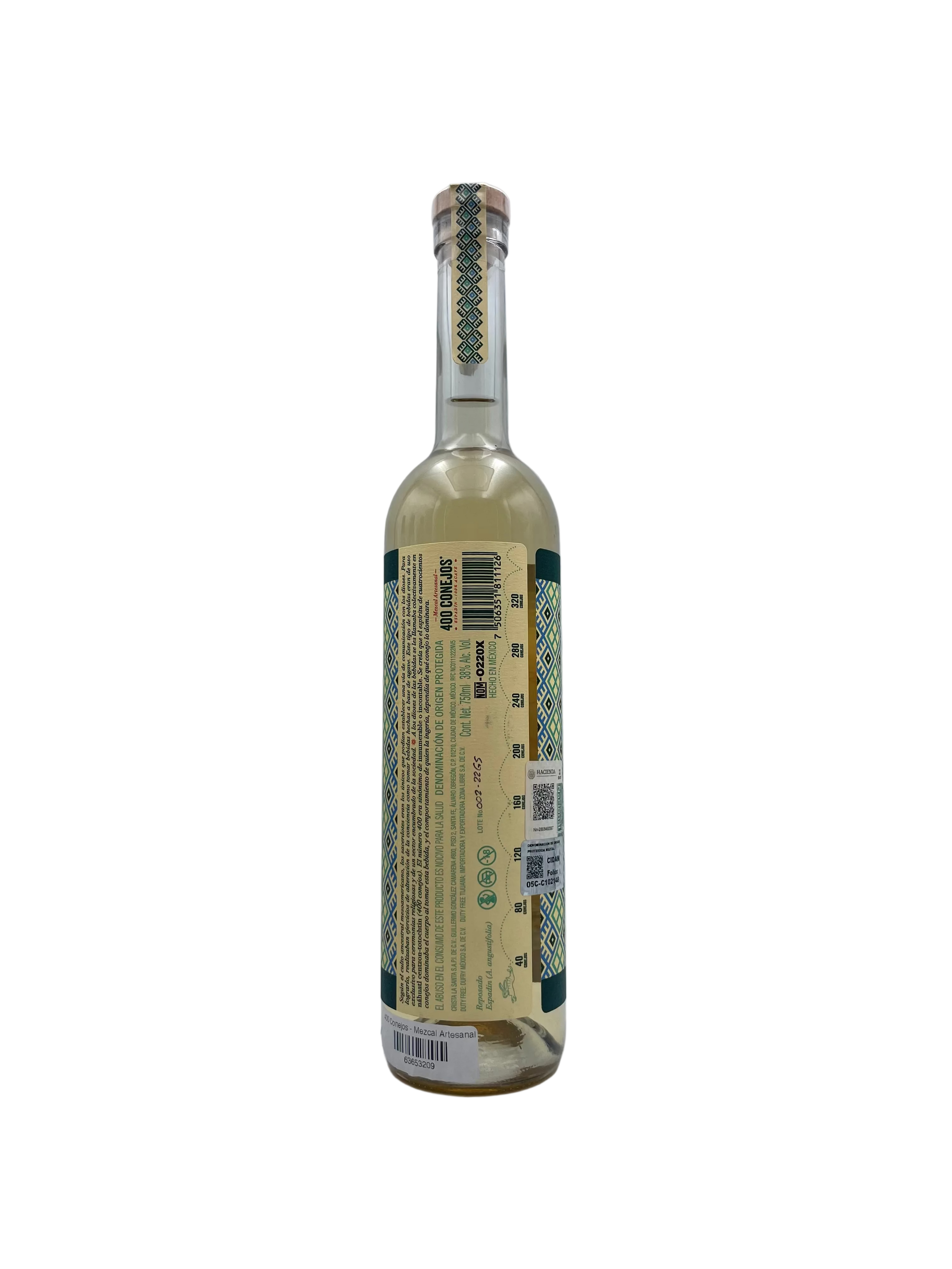 Crista La Santa 400 Conejos - Mezcal Artesanal Reposado