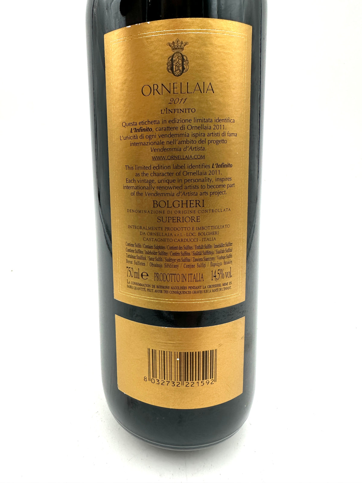 2011 - Ornellaia - Bolgheri Superiore - L'Infinito Vendemmia d'Artista