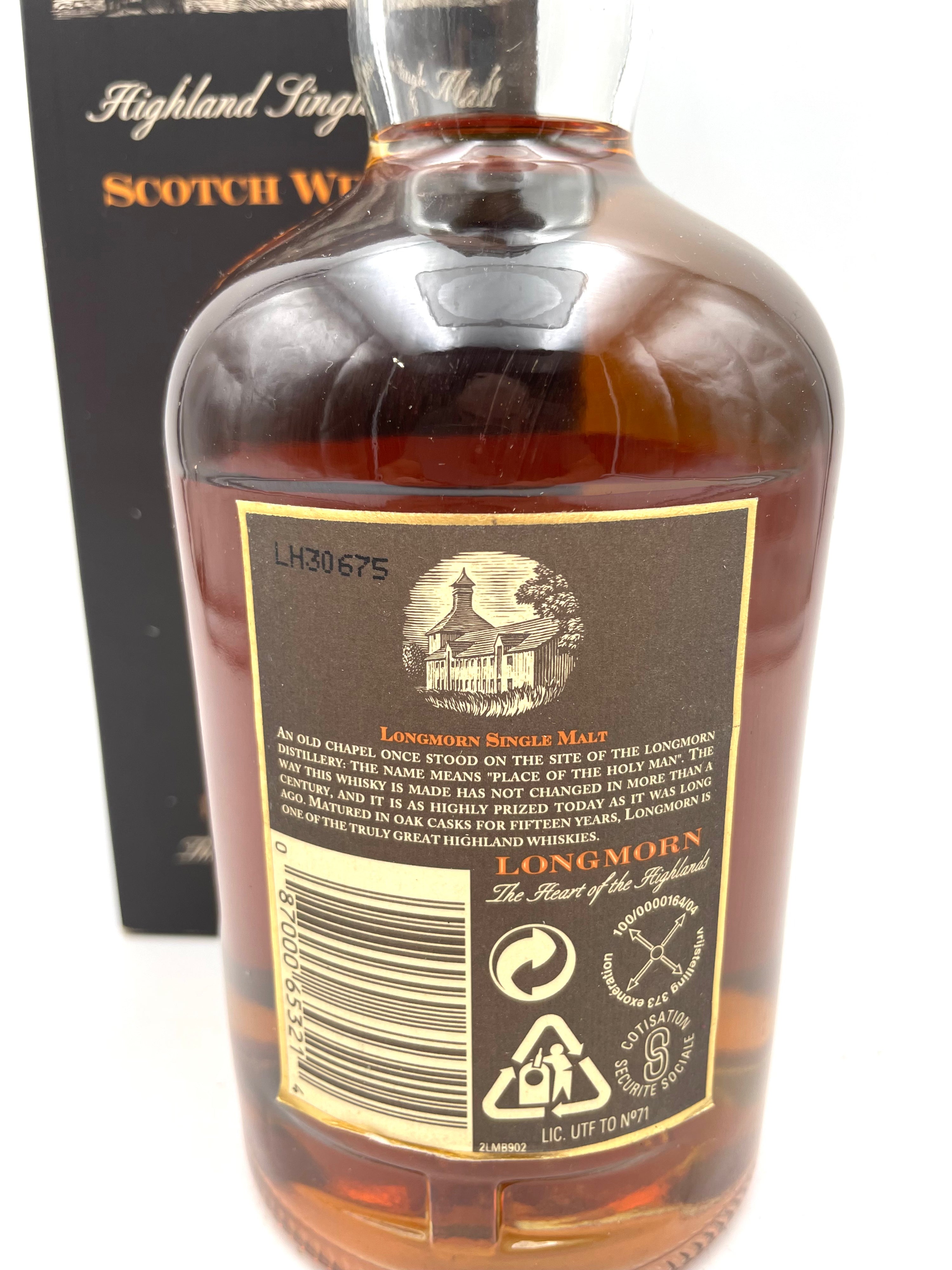 Longmorn - 15 YO Highland Single Malt Scotch Whisky - 1990s