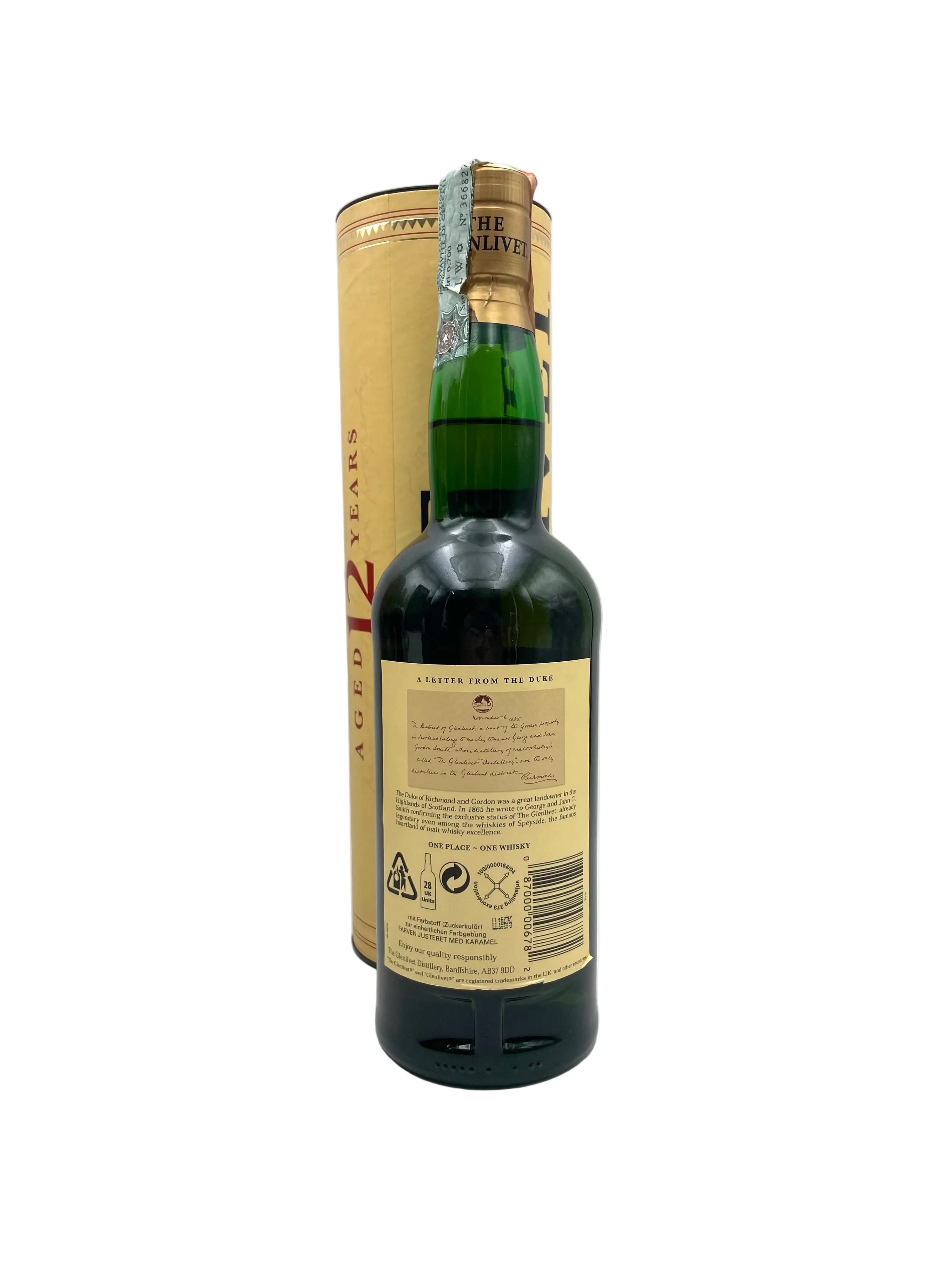The Glenlivet - 12 YO Pure Single Malt Scotch Whisky - Anni '90s