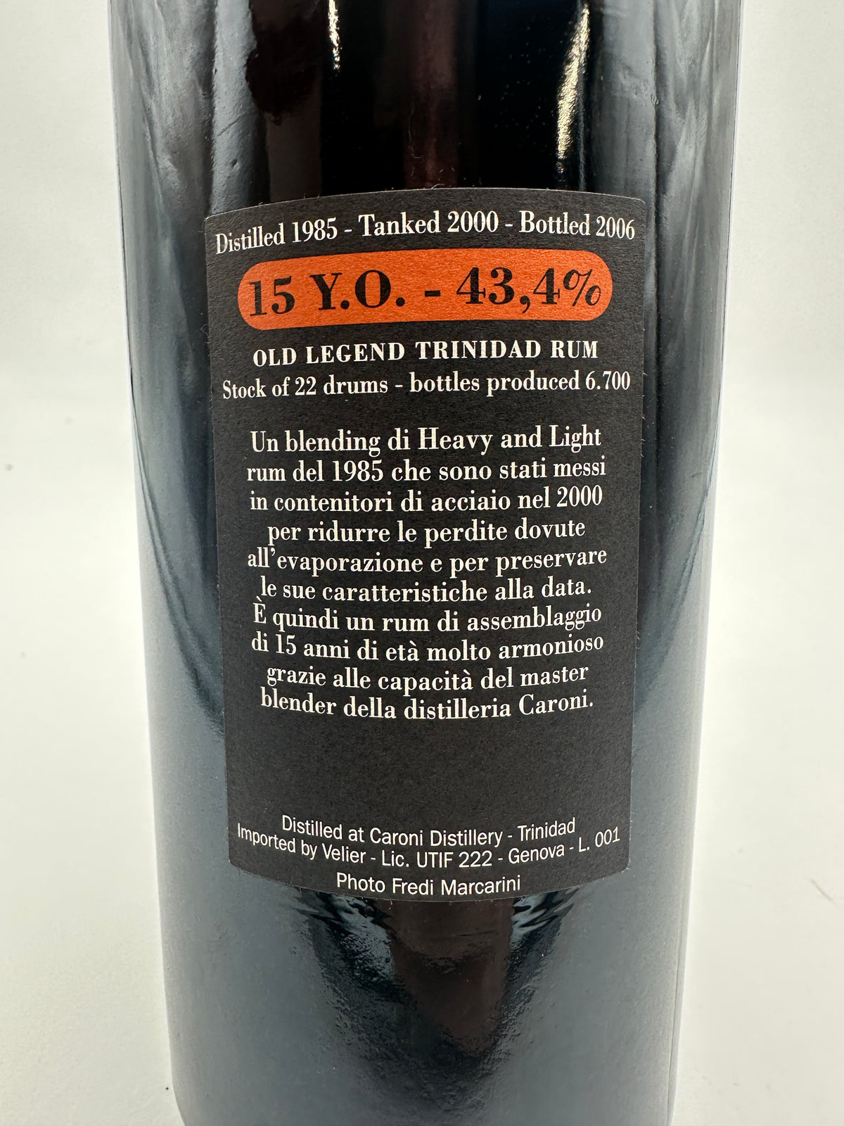 1985 - Caroni - 15 Year Old Old Legend Trinidad Rum - Velier