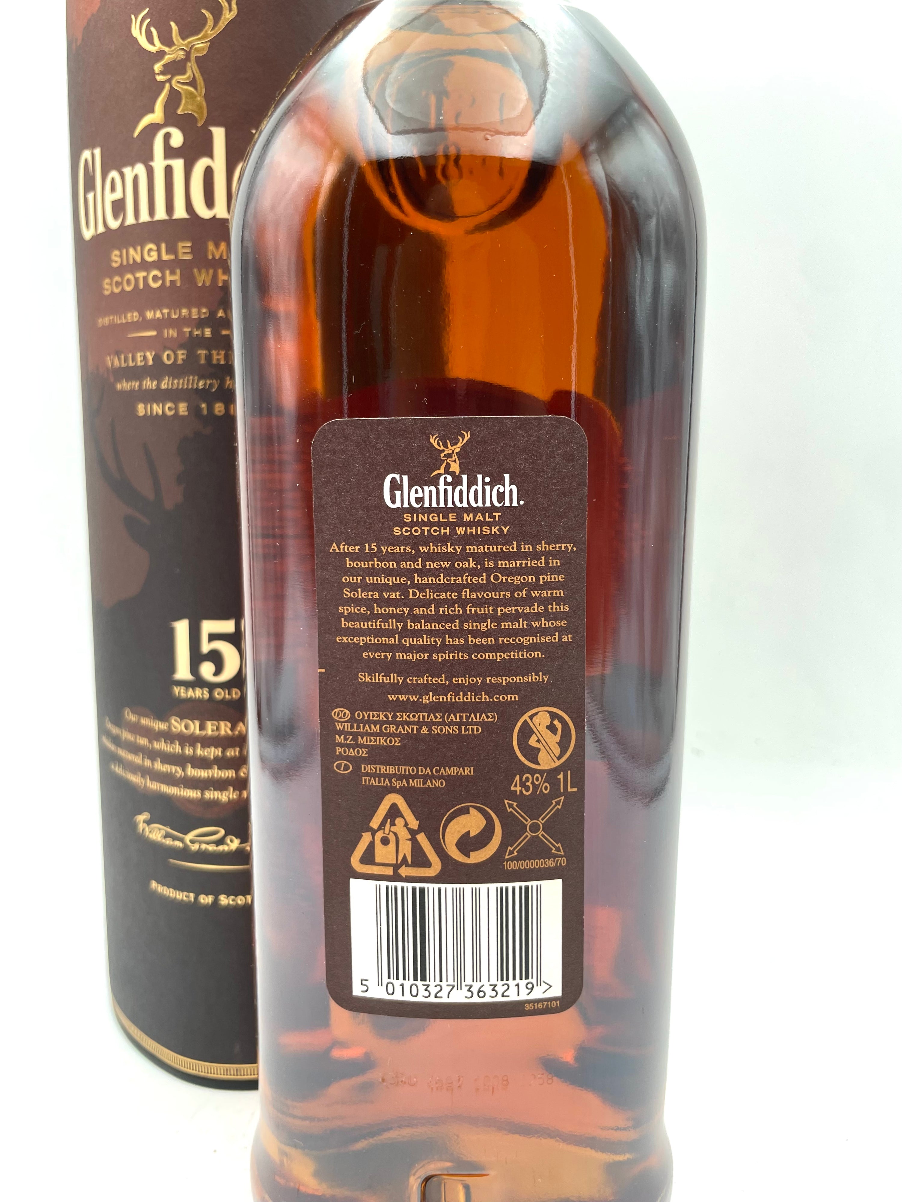 Glenfiddich - 15 YO Solera Single Malt Scotch Whisky - '00s